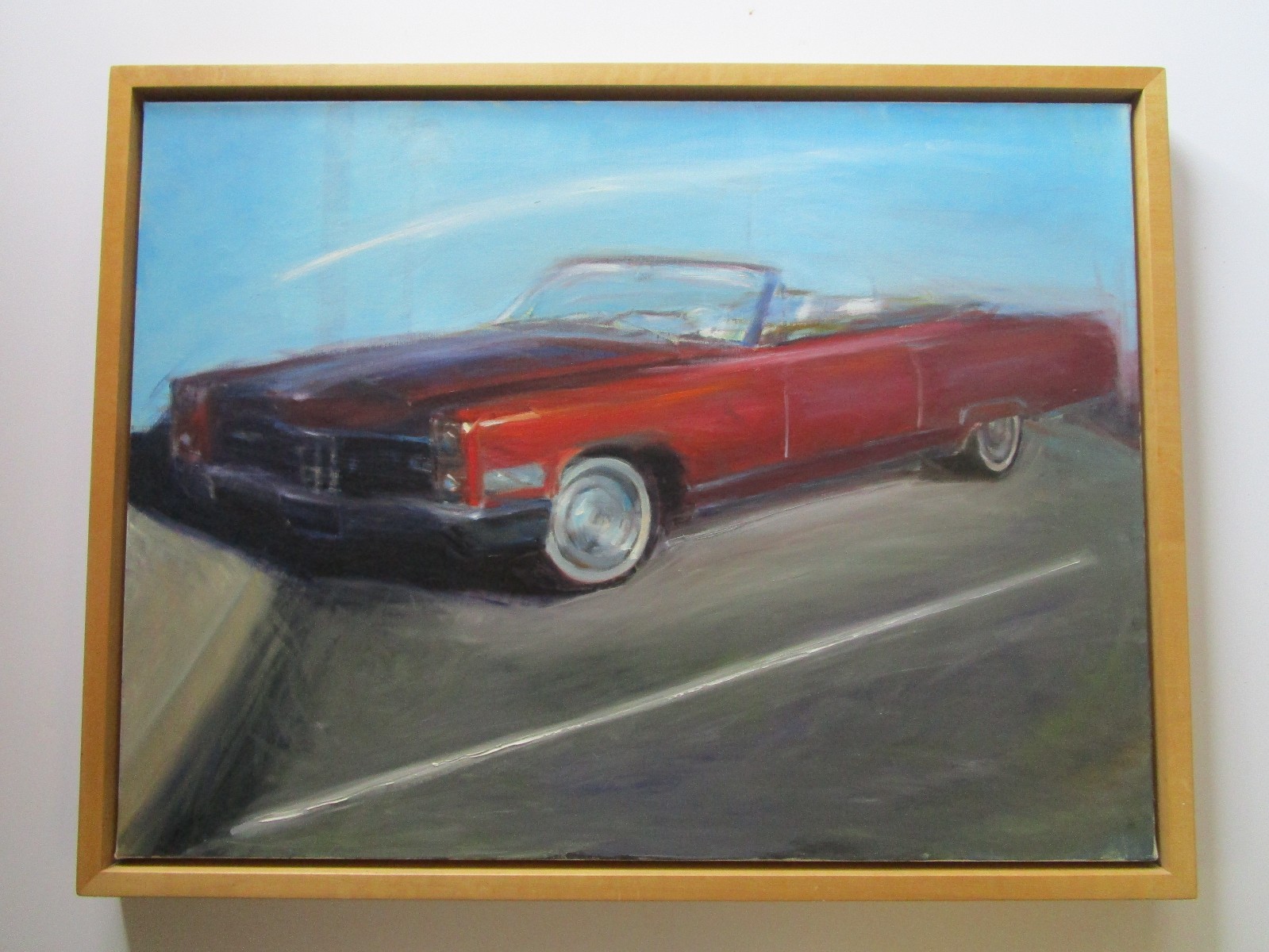 Classic Car Painting Automobile Illustration Vintage Mystery Artist Modernism