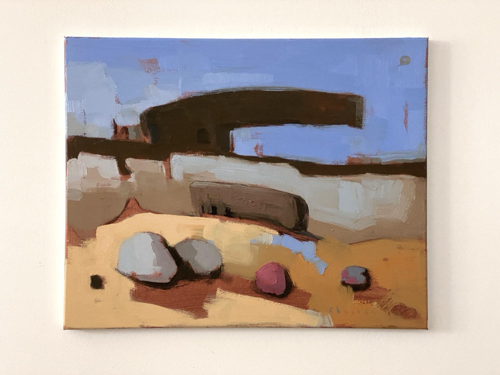 Surreal Abstract Landscape Unique Oil Painting on Canvas 16×20 Aldo Cherres Art