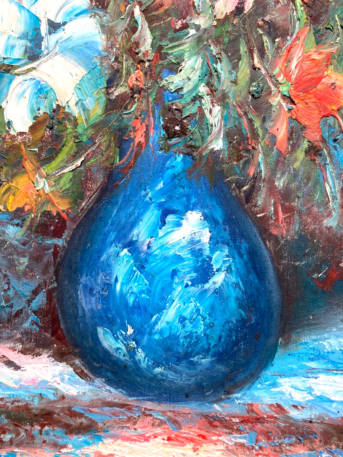 Original Oil Painting – Beautiful Bouquet in a Vase