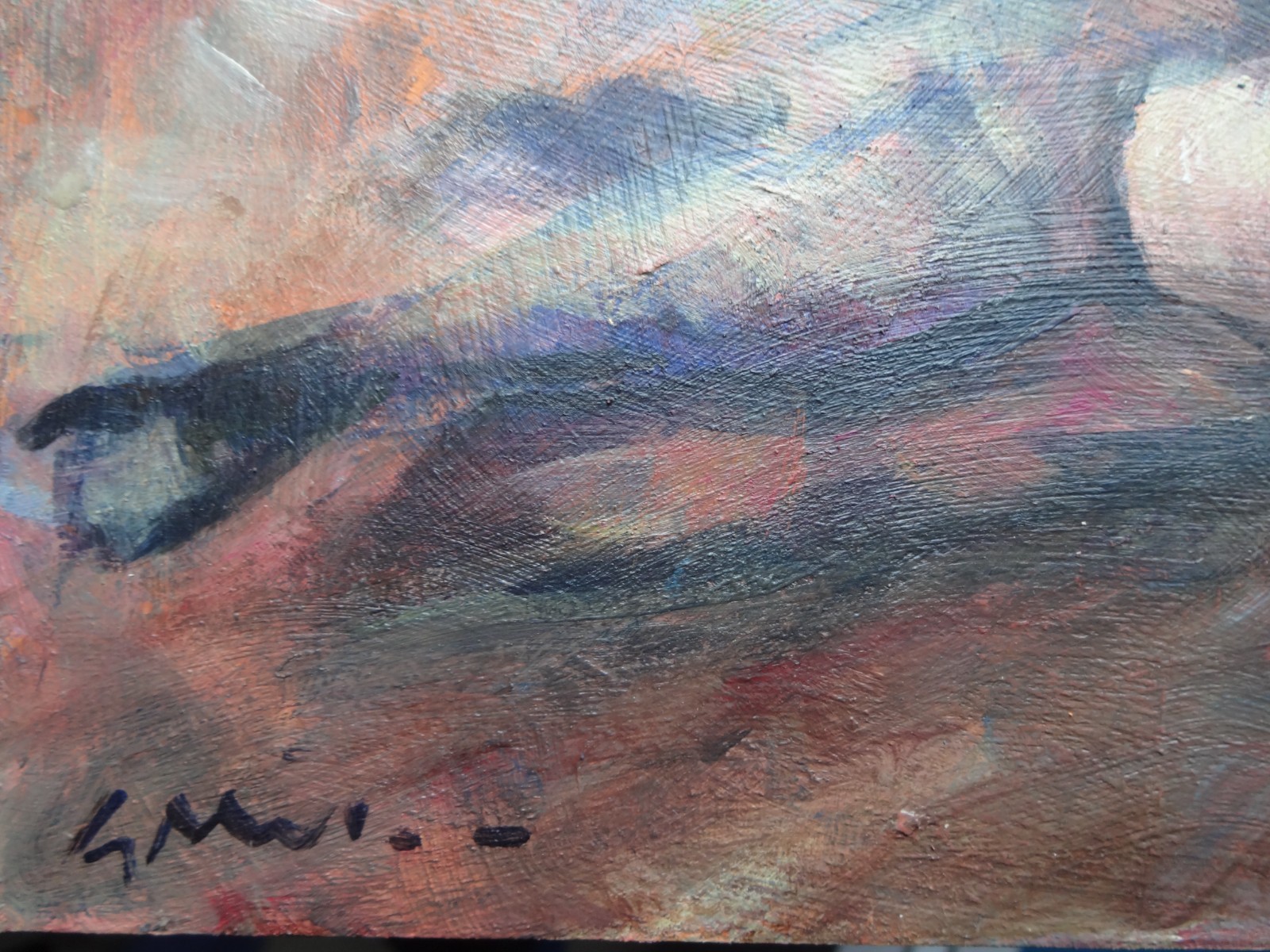 GERRY MILLER – Original Artwork «Nude» Oil Paint on MDF board. Size A4.
