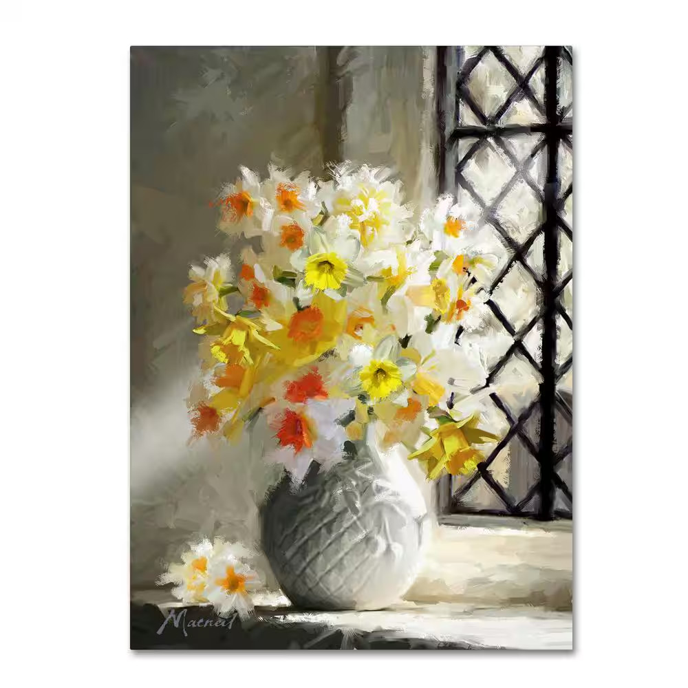 24 In. X 18 In. «Daffodils at Window» by the Macneil Studio Printed Canvas Wall