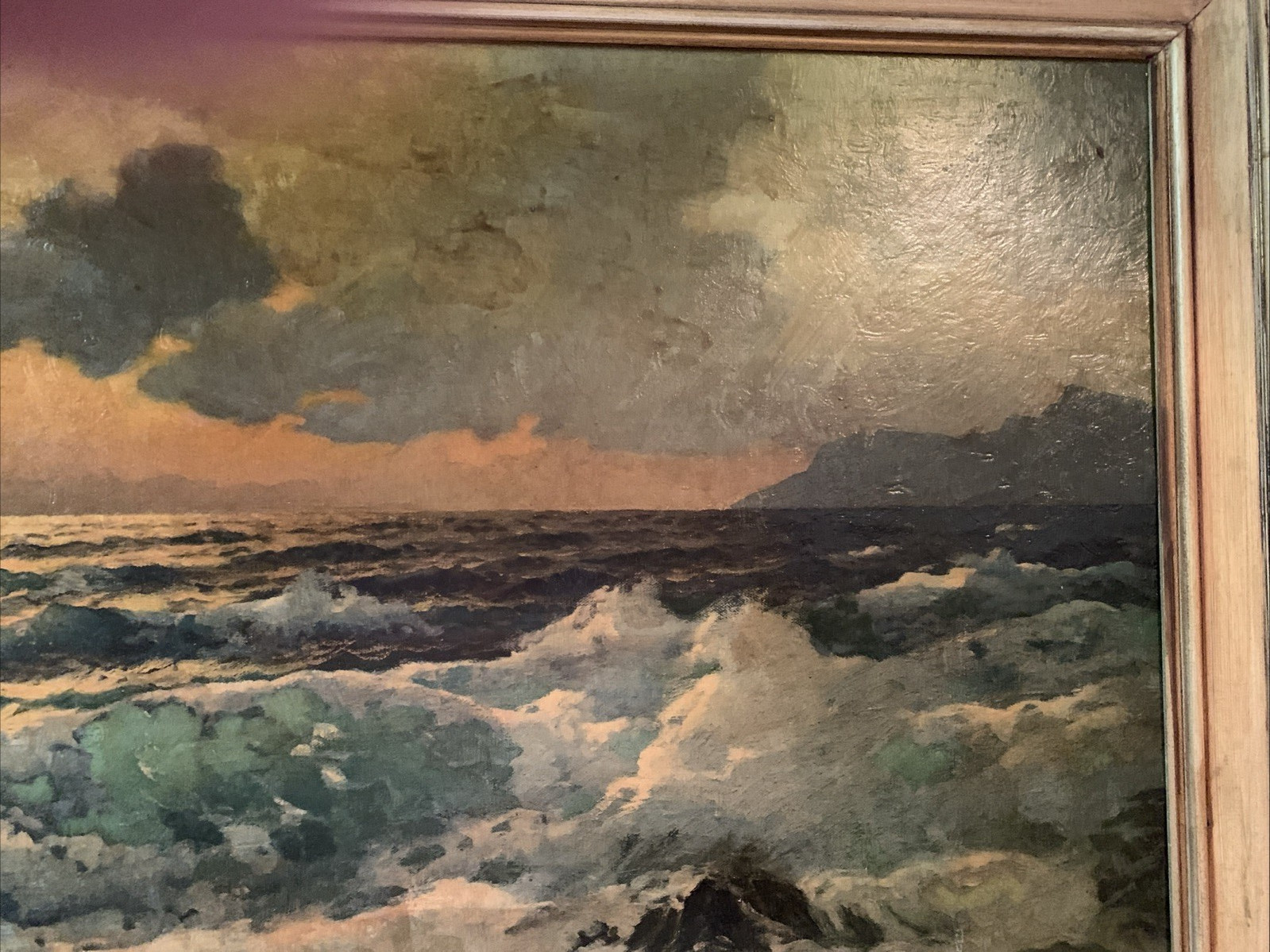 ALEXANDER DZIGURSKI 36×24 SEASCAPE Framed LITHOGRAPH