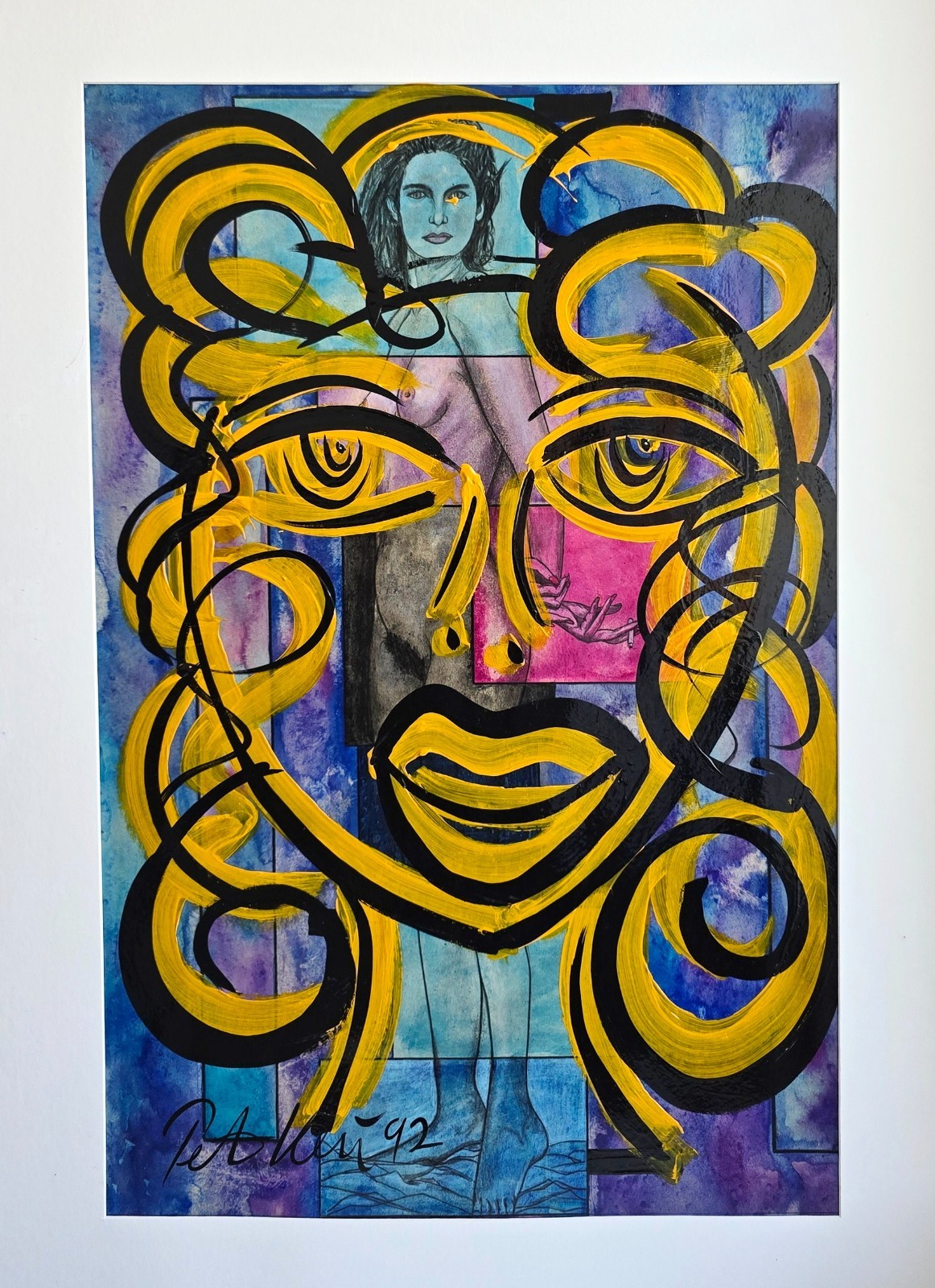 Peter Robert Keil (Born 1942 Züllichau) Oil/Acrylic Mix Portrait Painting