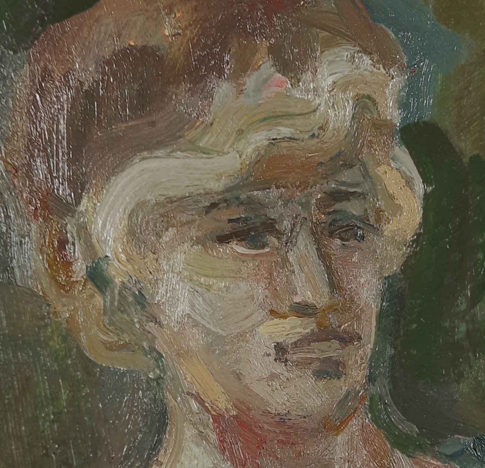 1977 Female Tennis Player Oil Painting Vintage Sports Portrait Art Sokolova