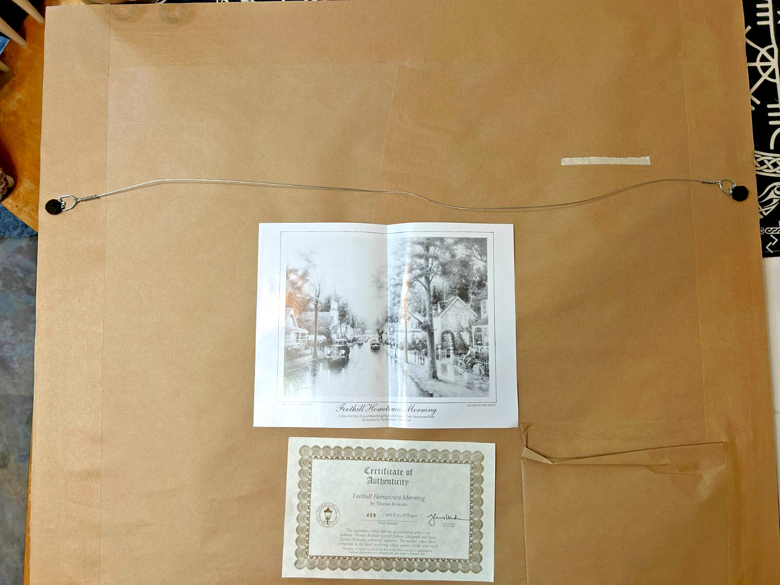 RARE Thomas Kinkade “Foothill Hometown Morning” Print W/Cert & Stamped,Signed !!