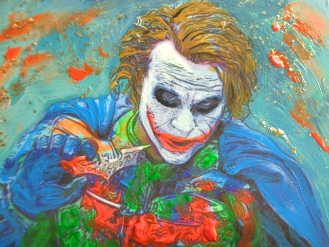 ATC ACEO The Joker As Batman Abstract Art