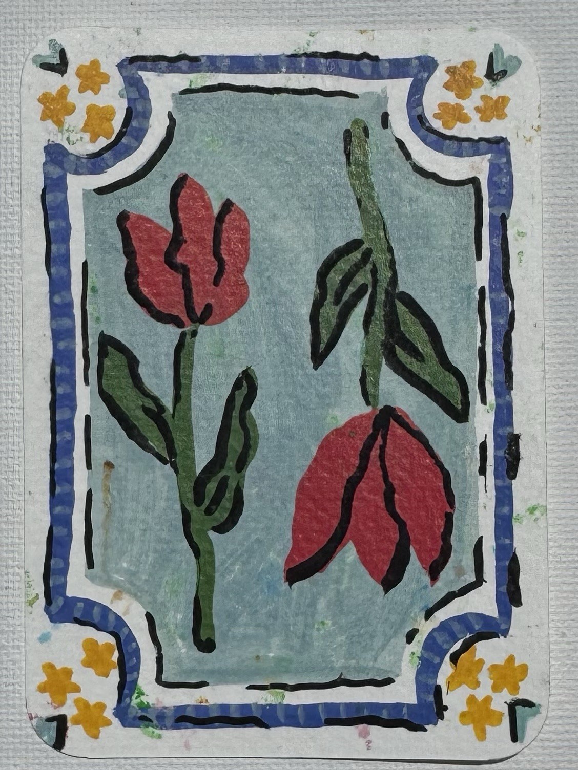 ACEO, Hand-Painted Floral Painting Flowers Theme Small Unframed Single Piece