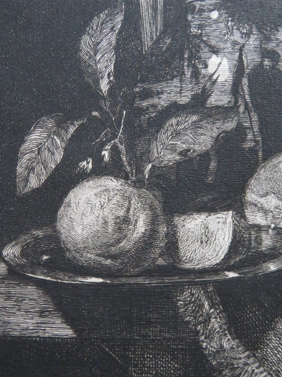Auguste LANÇON (1836-1887) EAU FORTE STILL LIFE CLEAR OBSCUR HOLLANDE STREECK