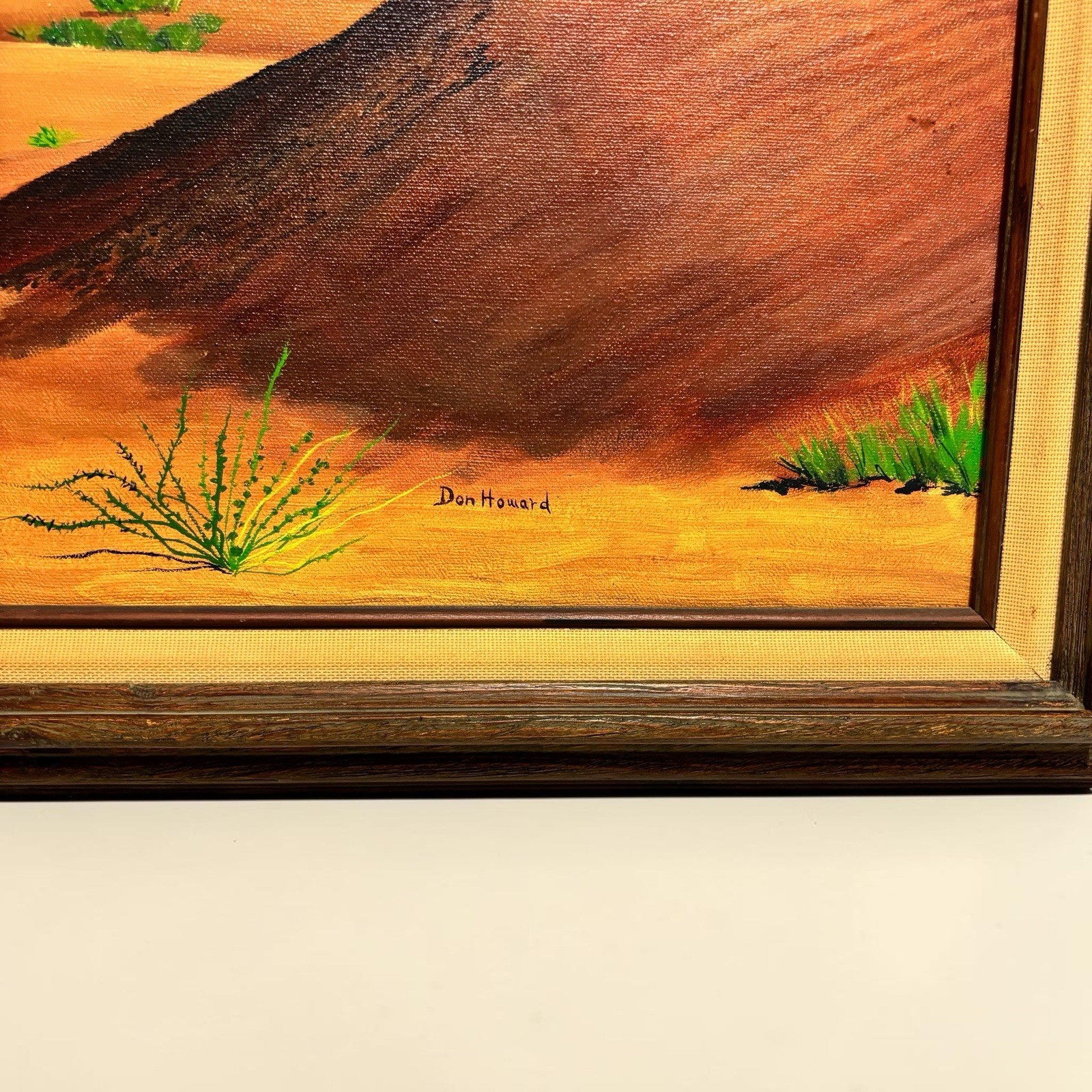 Vintage Morning Ride South Western Desert Landscape Canvas Oil Painting Horse