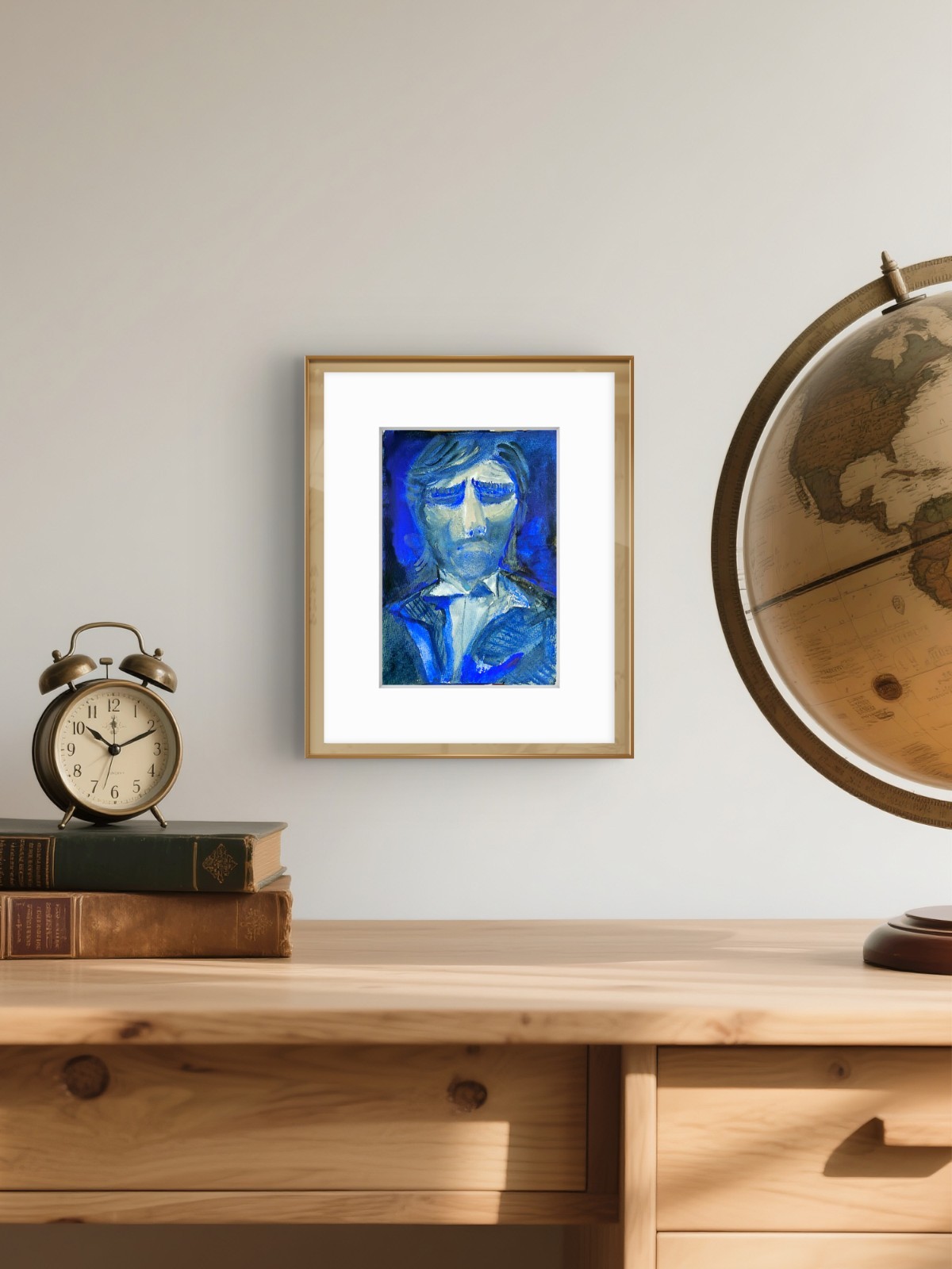 A Man In Pain Original Expressionism Watercolor On Cotton Paper Abstract 5×7