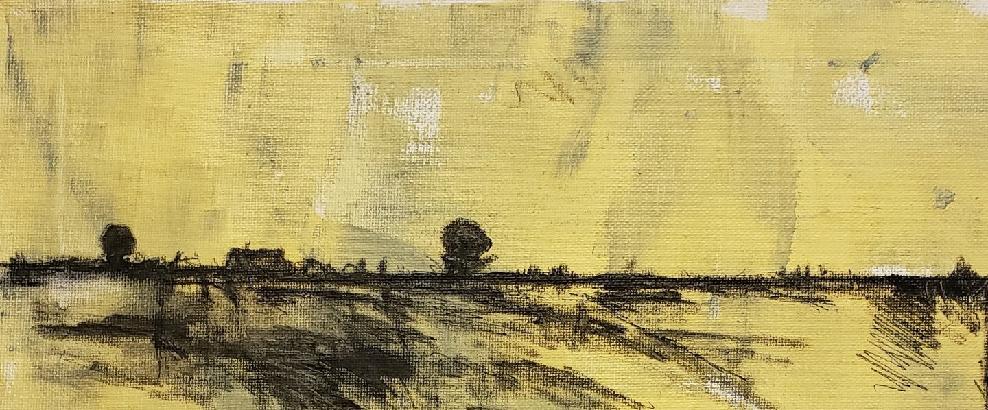 No.580 Original Modern Minimal Impressionistic Landscape Painting By K.A.Davis