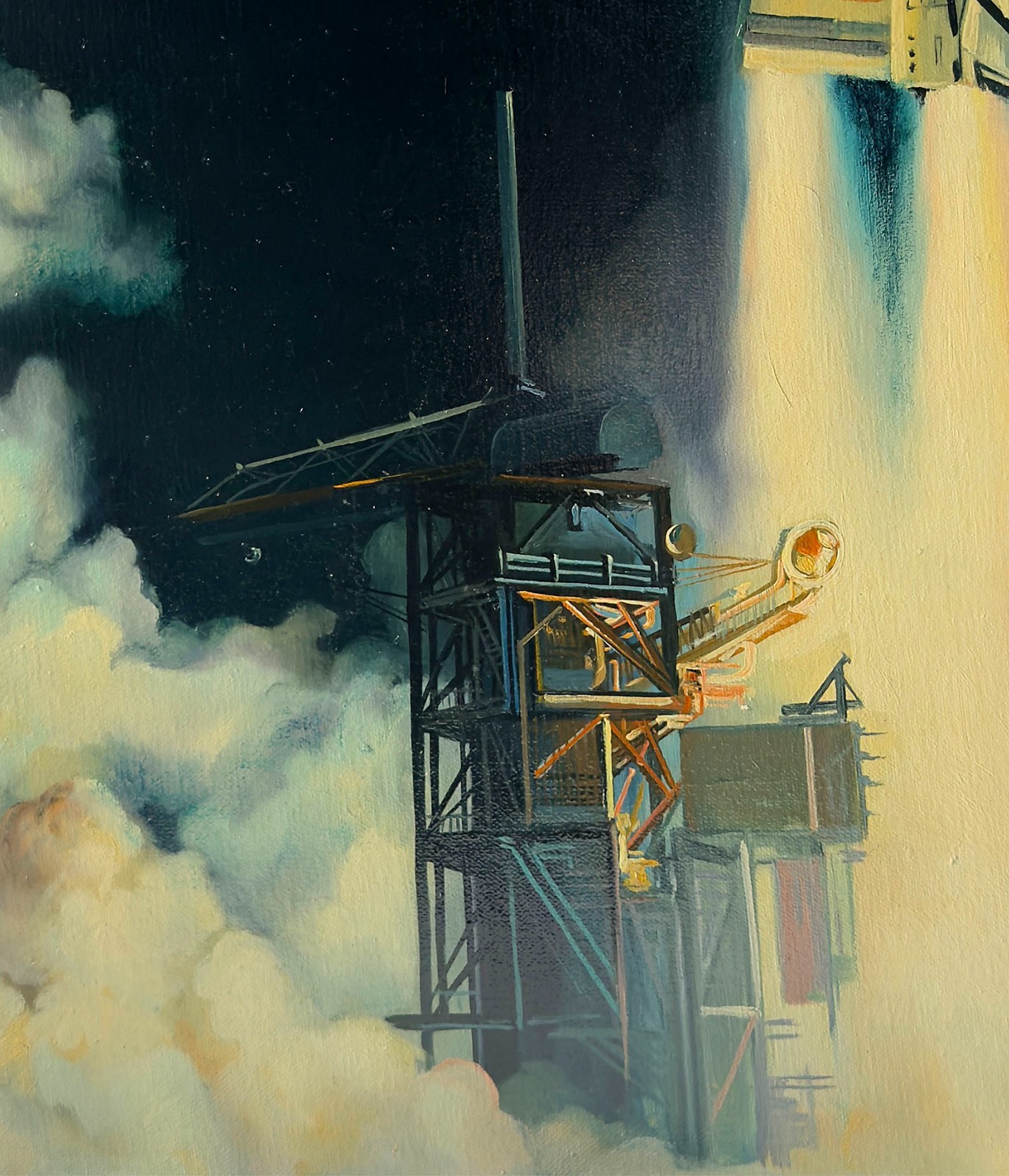 NASA Space Shuttle Launch Apollo Inspired art-20×24 inch oil on canvas painting