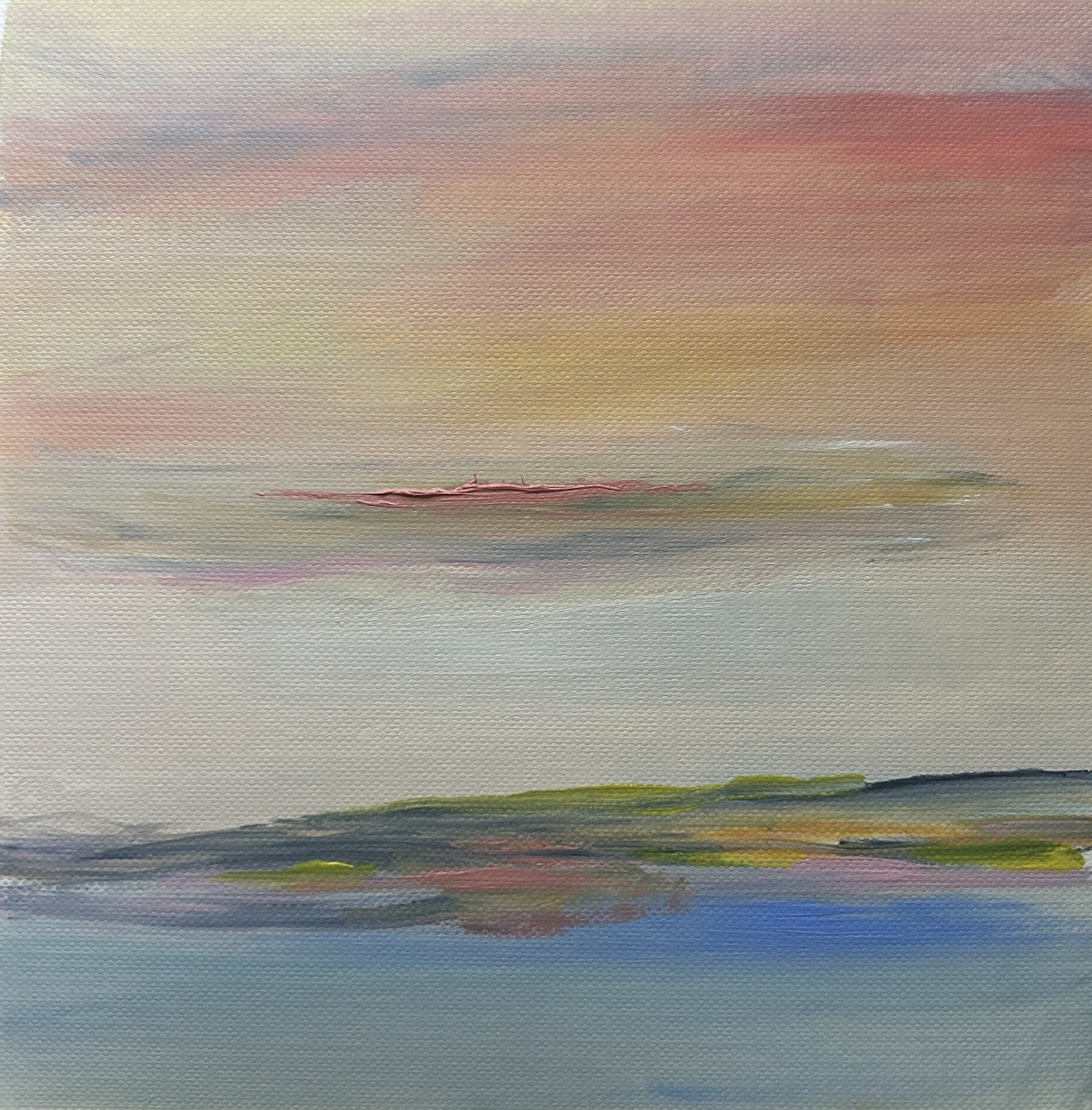 Original painting – ASCENT – abstract landscape on canvas paper