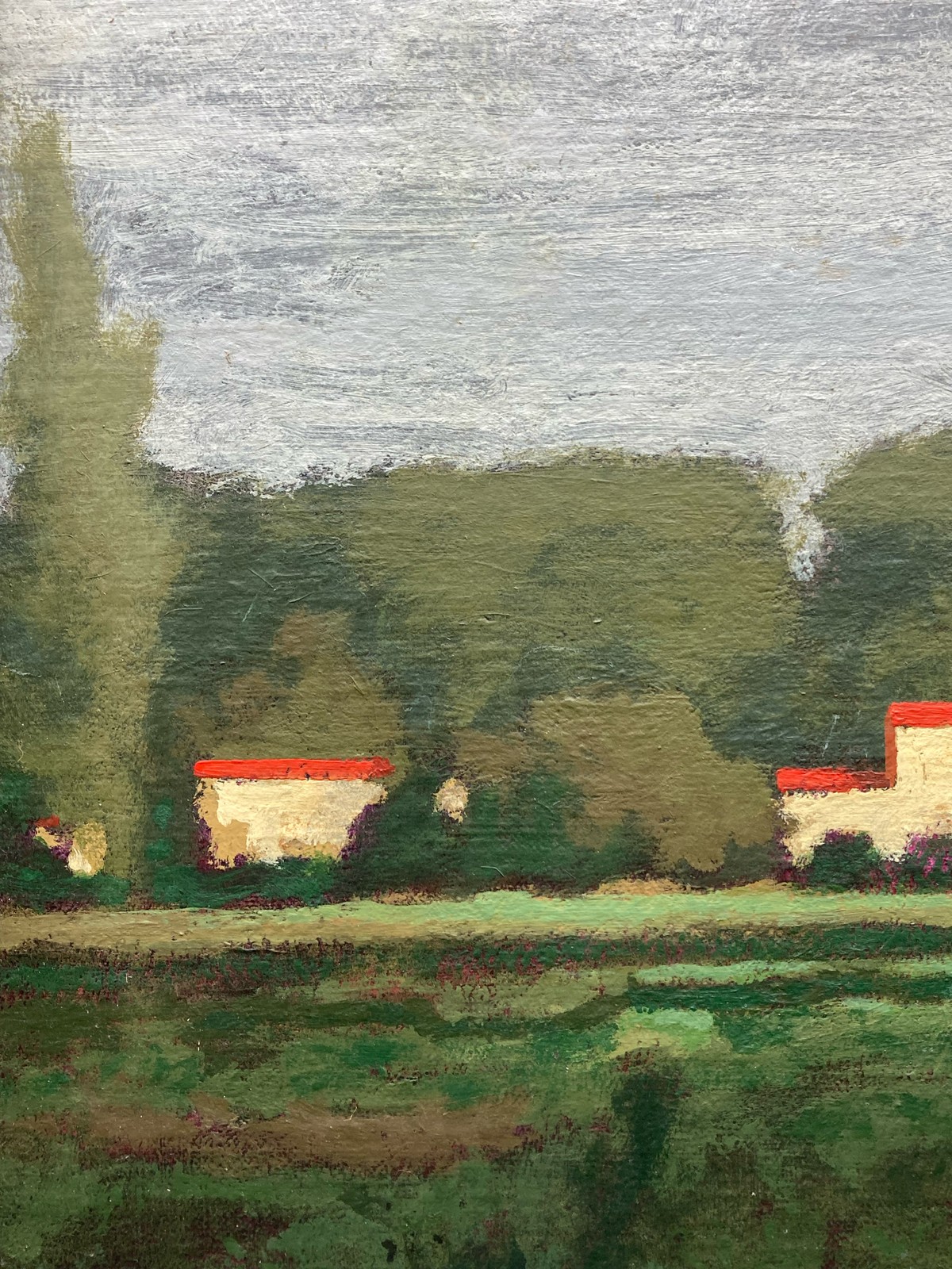 Original Chris Burkholder «First Light Of Autumn Evening» Oil Painting, Framed