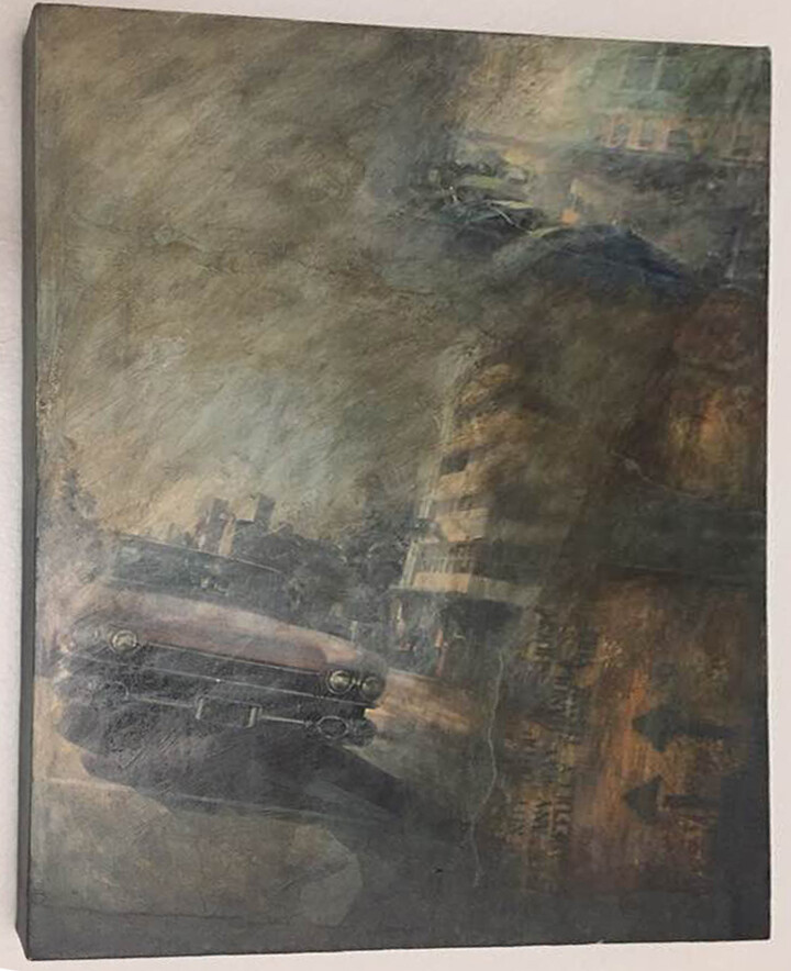 1995 Karina Chechik South Beach Miami Painting.Argentinian fine art.Arte gallery