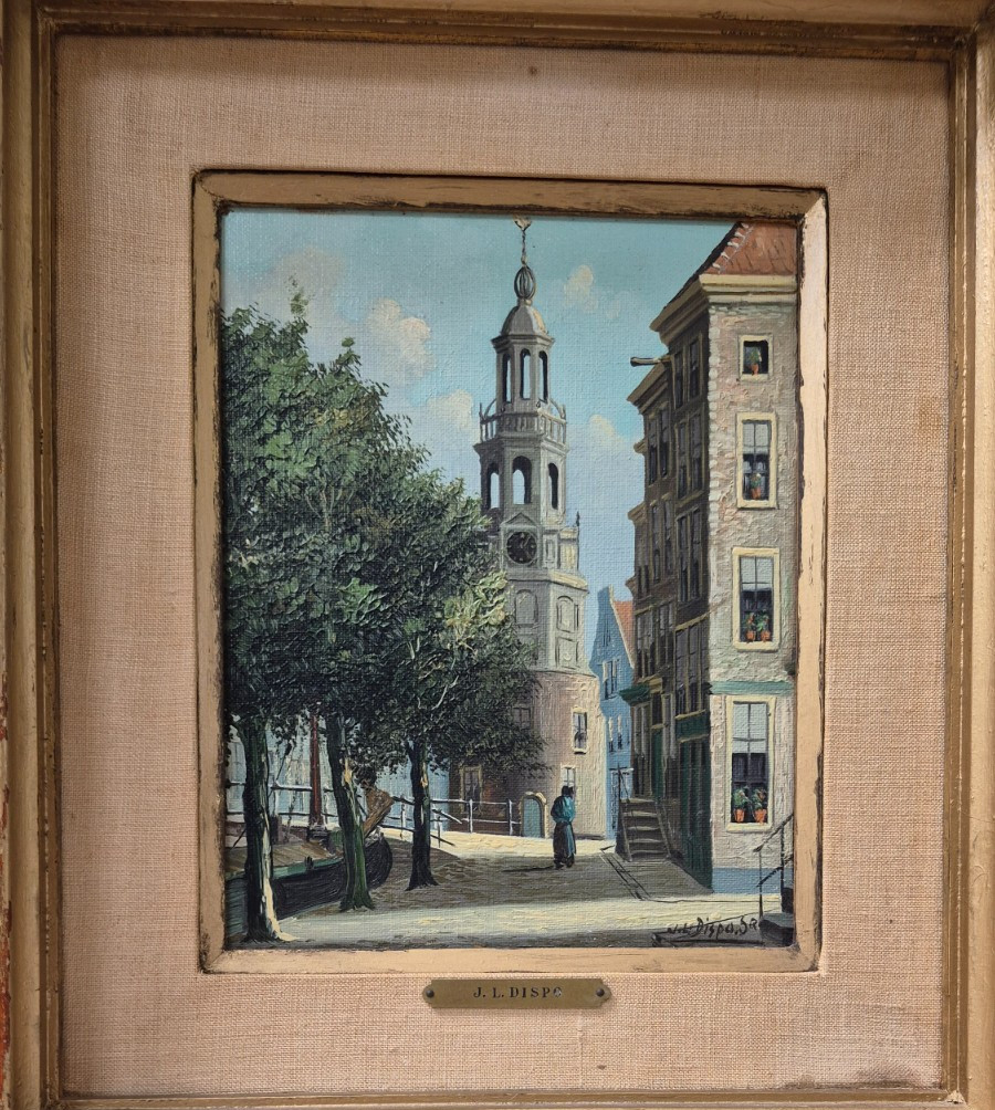 Jacobus Lambertus Dispo SR (1890-1964) Dutch Old Amsterdam oil painting original