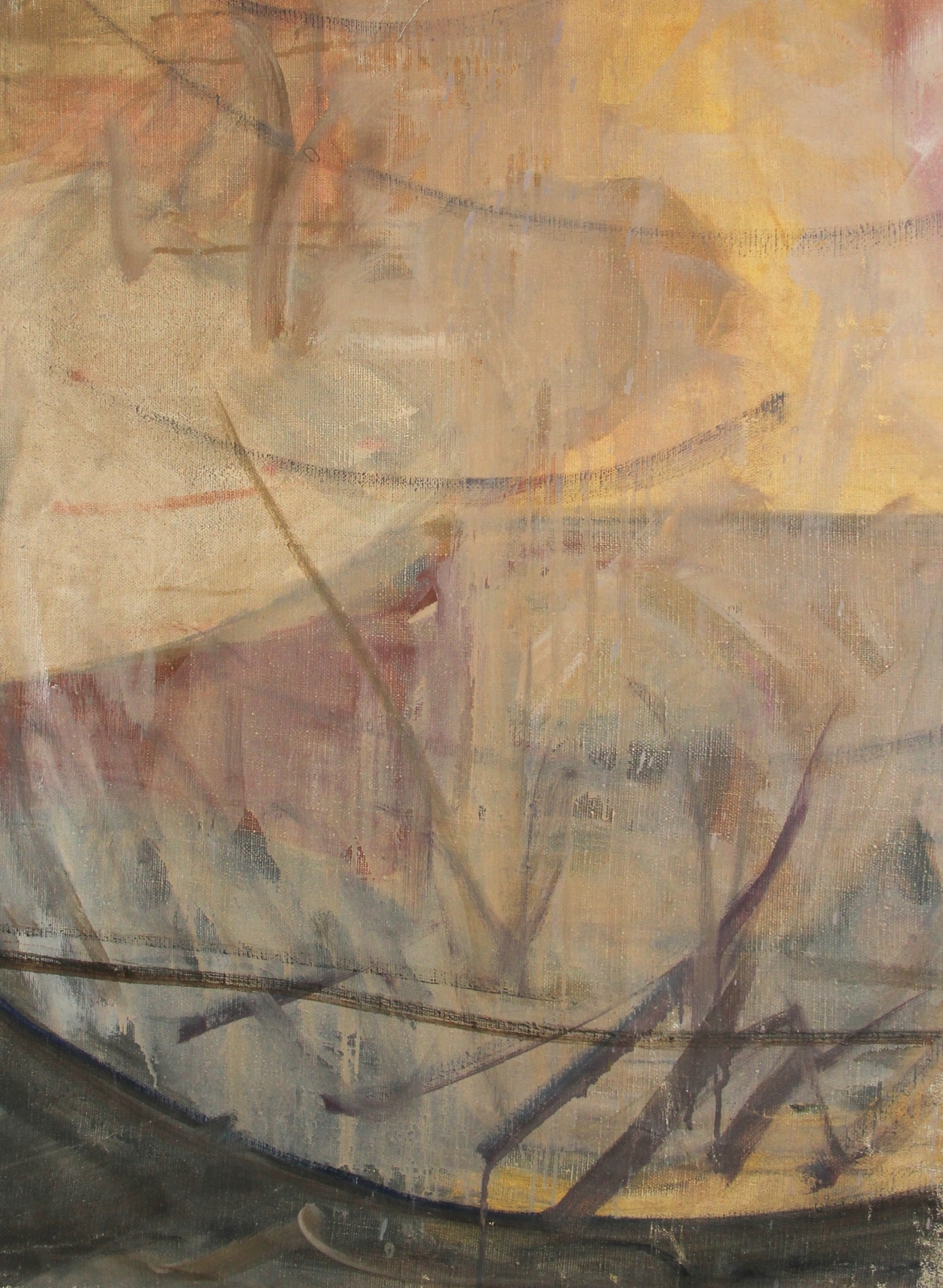 Vintage oil painting abstract landsacpe
