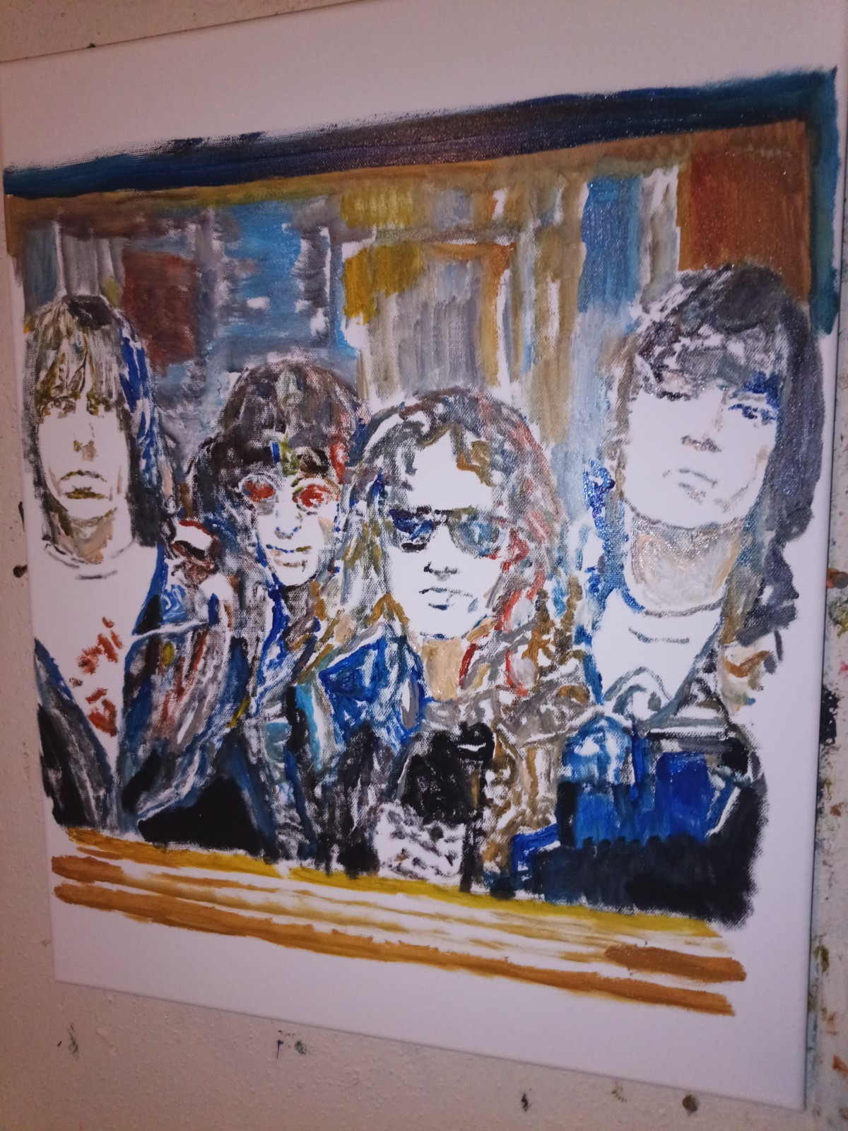 Ramones Original Oil Painting On Canvas 16×20 Art Ramones