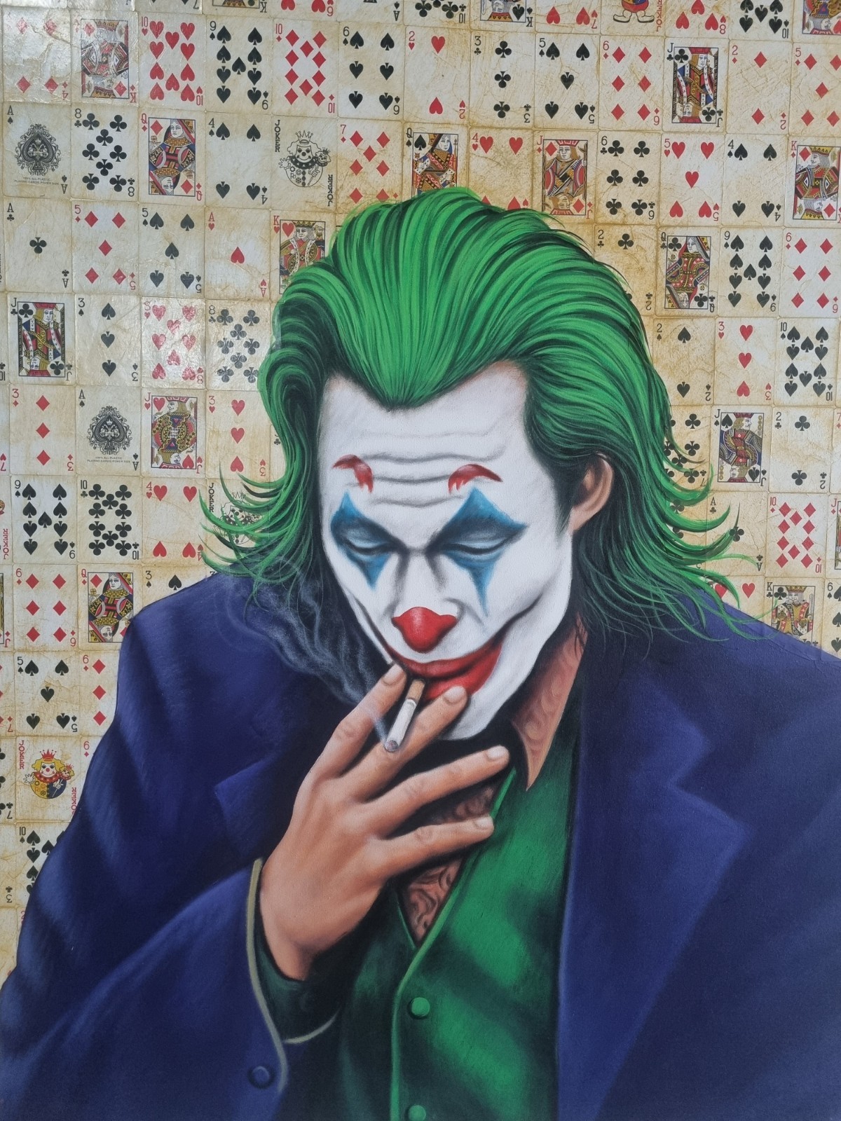 Joker Batman Movie Superhero contemporary Colorful Painting Marvel Hand painted