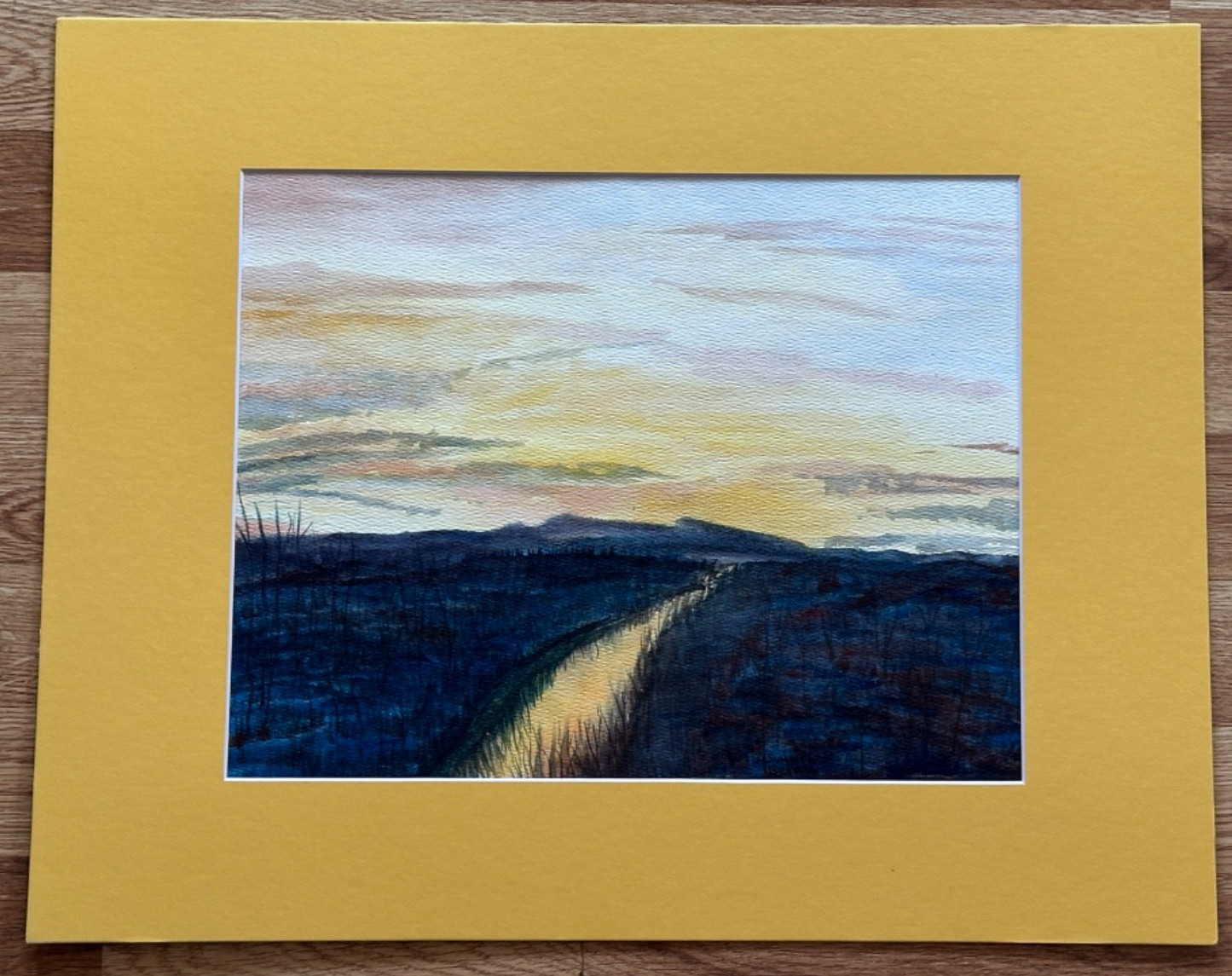 ALICE GUZMAN ORIGINAL WATERCOLOR PAINTING MATTED 16″ X 20″ NEW MEXICO 1980’S