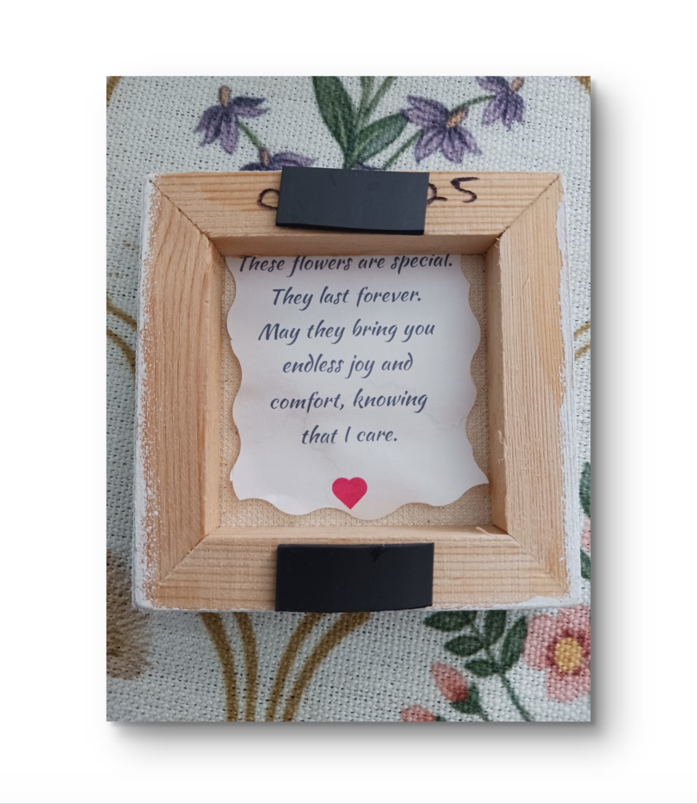 Original Mini Floral Butterfly Mini Canvas 3.5 x 3.5 & Magnet, Charlene Slie