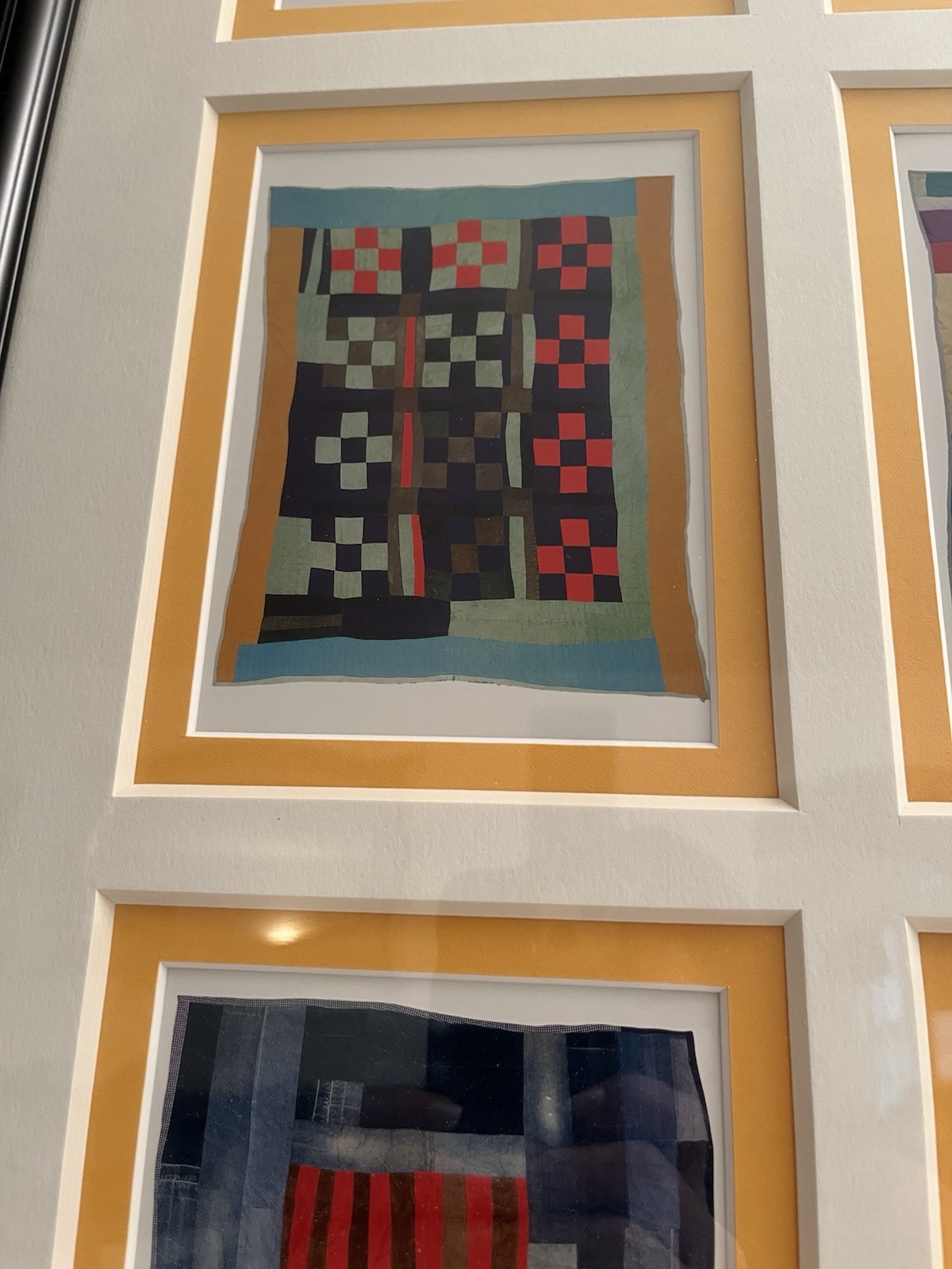Gee’s Bend Quiltmakers Quilt Collage Print Gallery Framed Under Glass Beautiful!