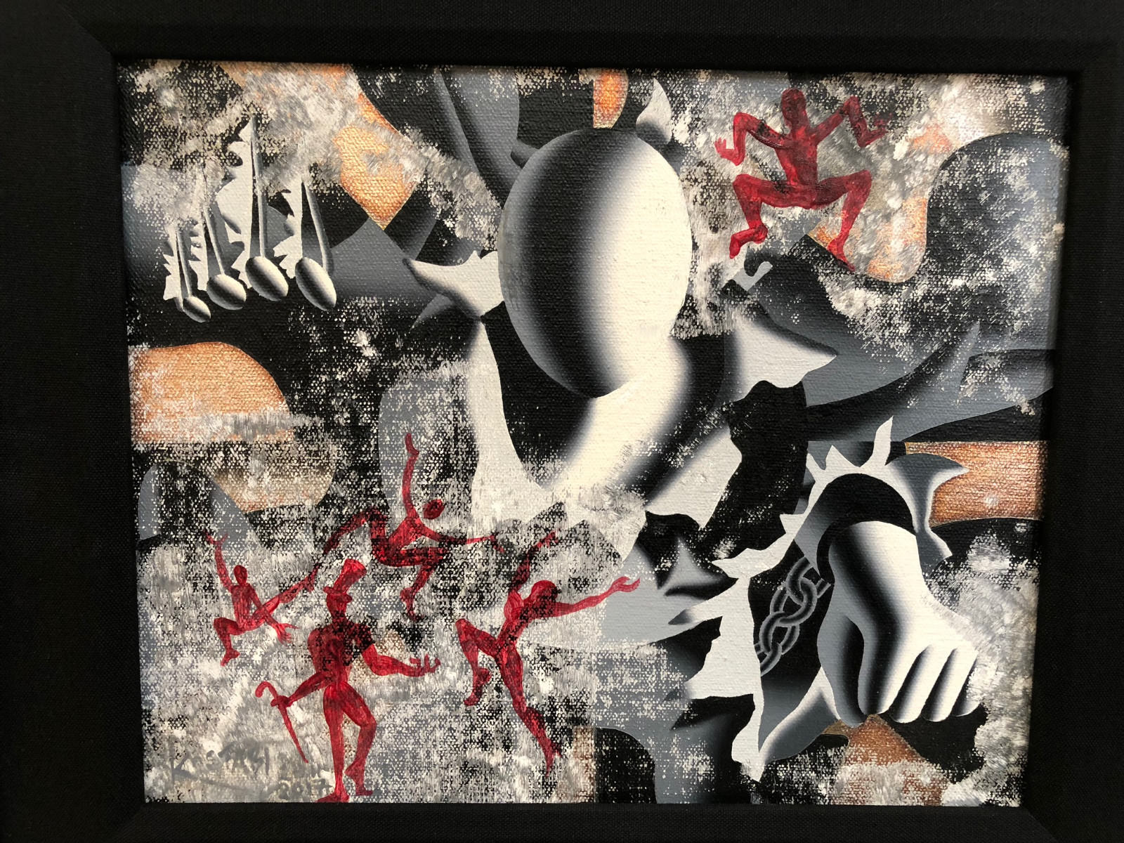 MARK KOSTABI signed ORIGINAL OIL PAINTING on Canvas FRAMED COA BREAK THROUGH