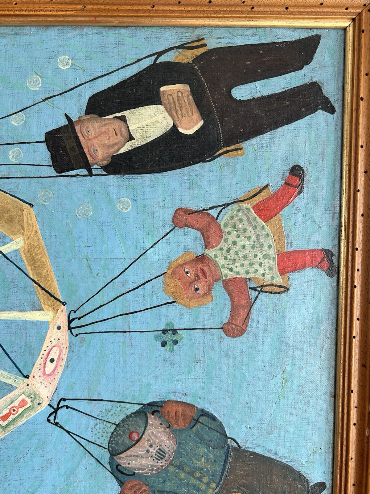Vojo Stanic (Montenegro, 1924-2024) Important Large Folk Art Oil Canvas Painting