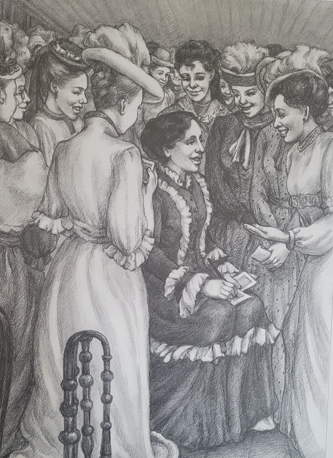 Signing, Original Pencil Illustration,Published,Size 8″x11″, 2004,US