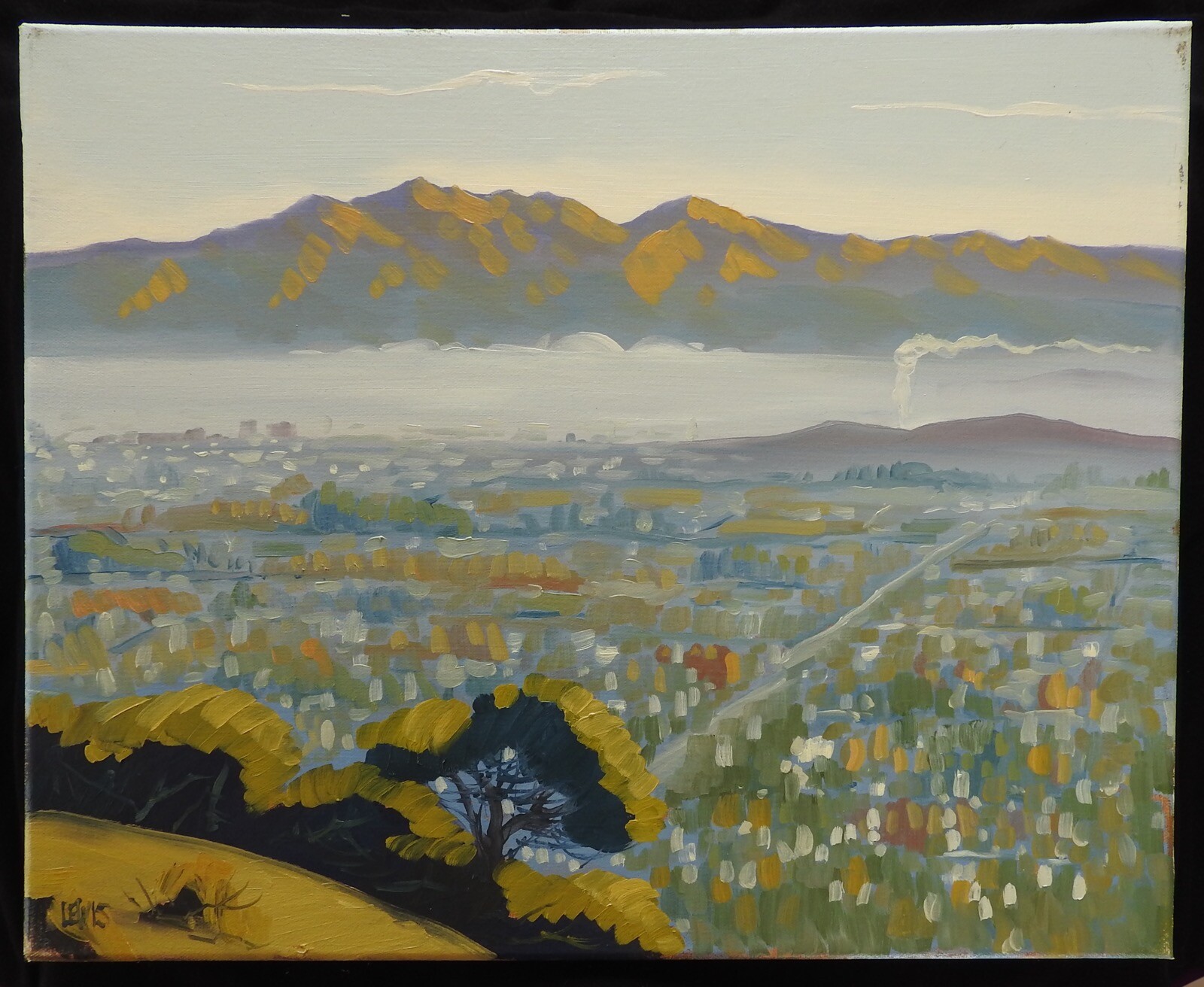 Robert Lewis Plein Air Original Oil Painting Mt. Hamilton Santa Clara Valley