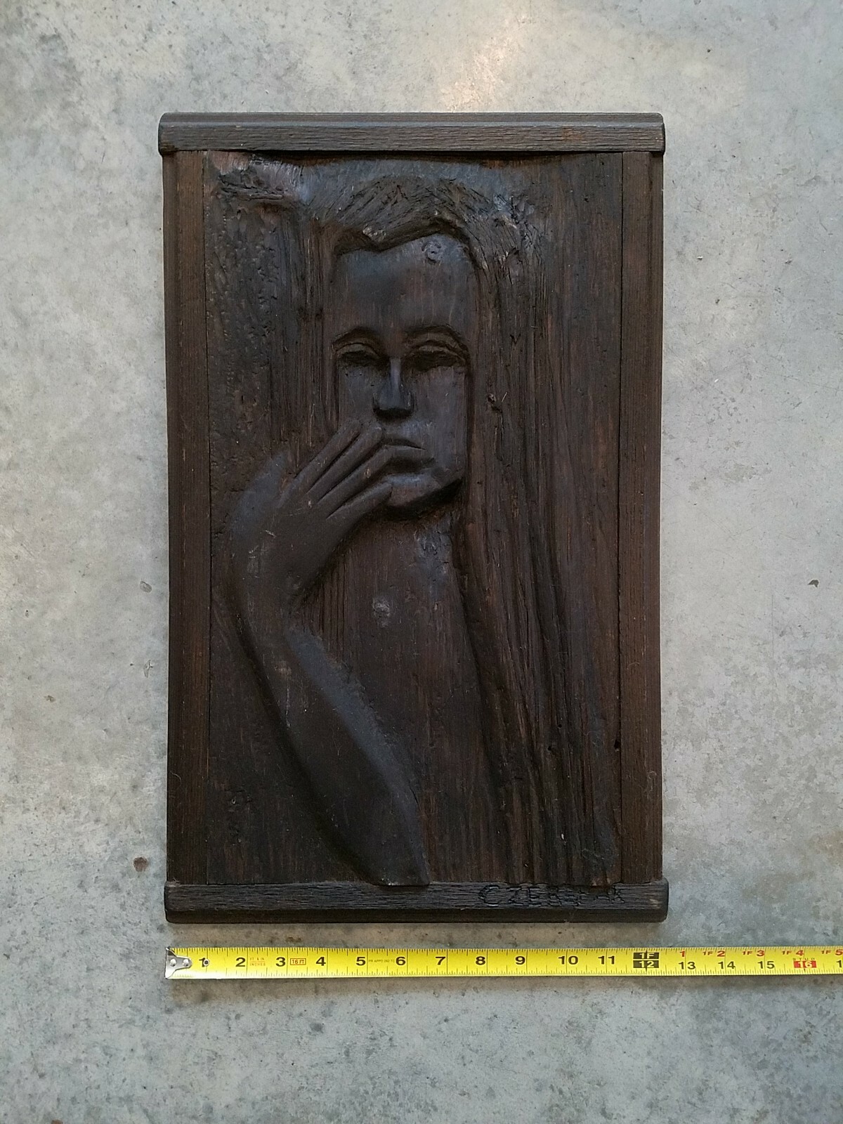 Czerepak Modernist Folk Art Wood Panel Sculpture Painting 20 X 12 1/2 inches