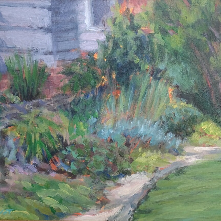 B. Milot Impressionist Landscape Oil Painting BEACH PATH Barnstable Cape Cod MA