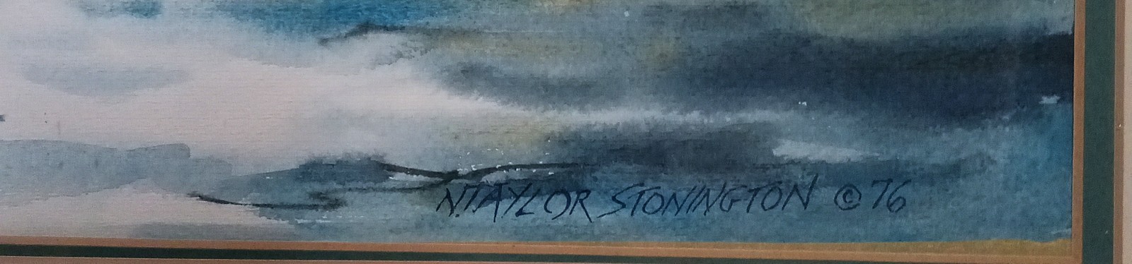 NANCY TAYLOR STONINGTON «SITKA » SIGNED ORIGINAL WATERCOLOR