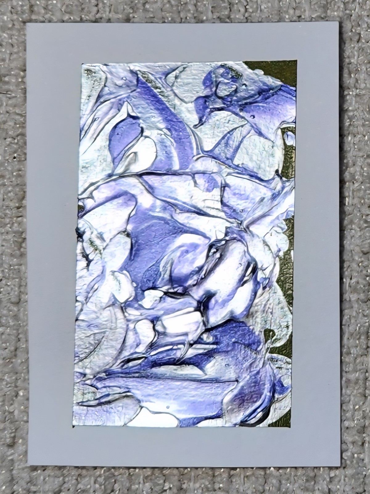 ACEO original abstract painting 2.5 x 3.5 acrylic paint on acrylic paper