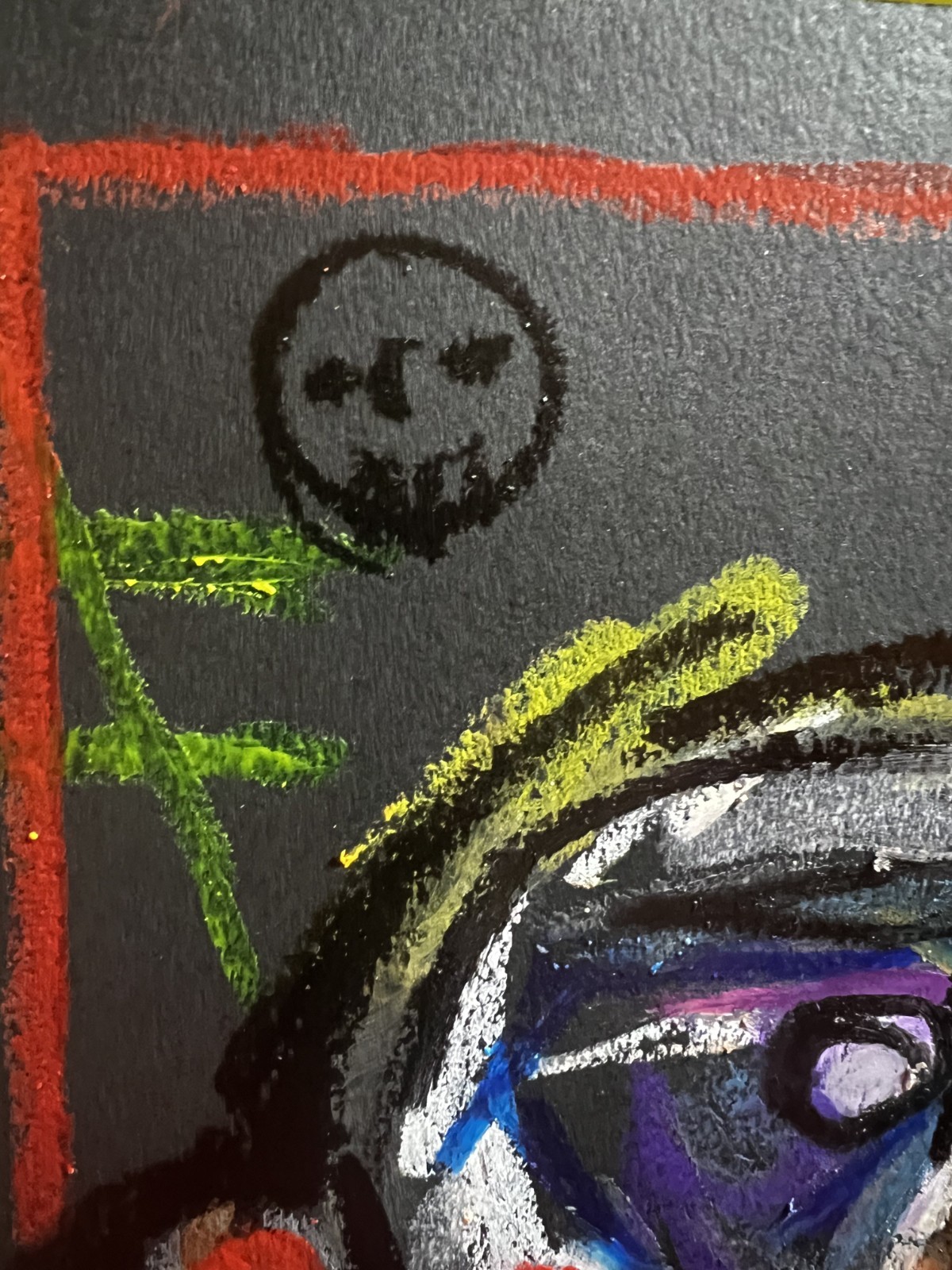 Faris Art: Everyone: 11×14 Black Paper Unique Modern Neo-Expressionism