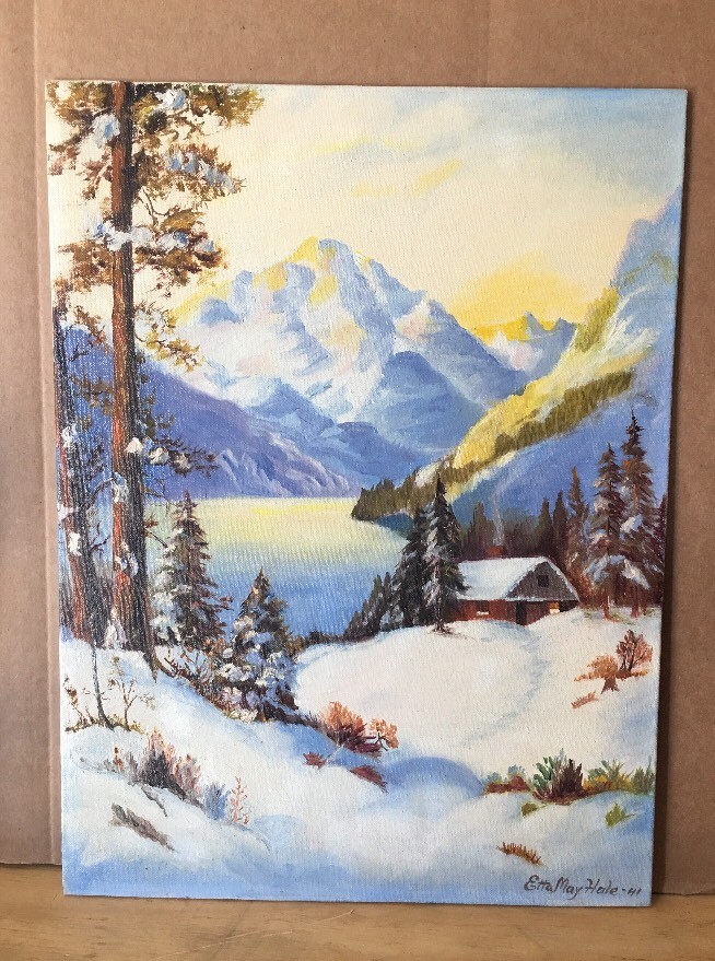 1941 Ettamay Hale original painting» 12×16 Fulton Canvas boards