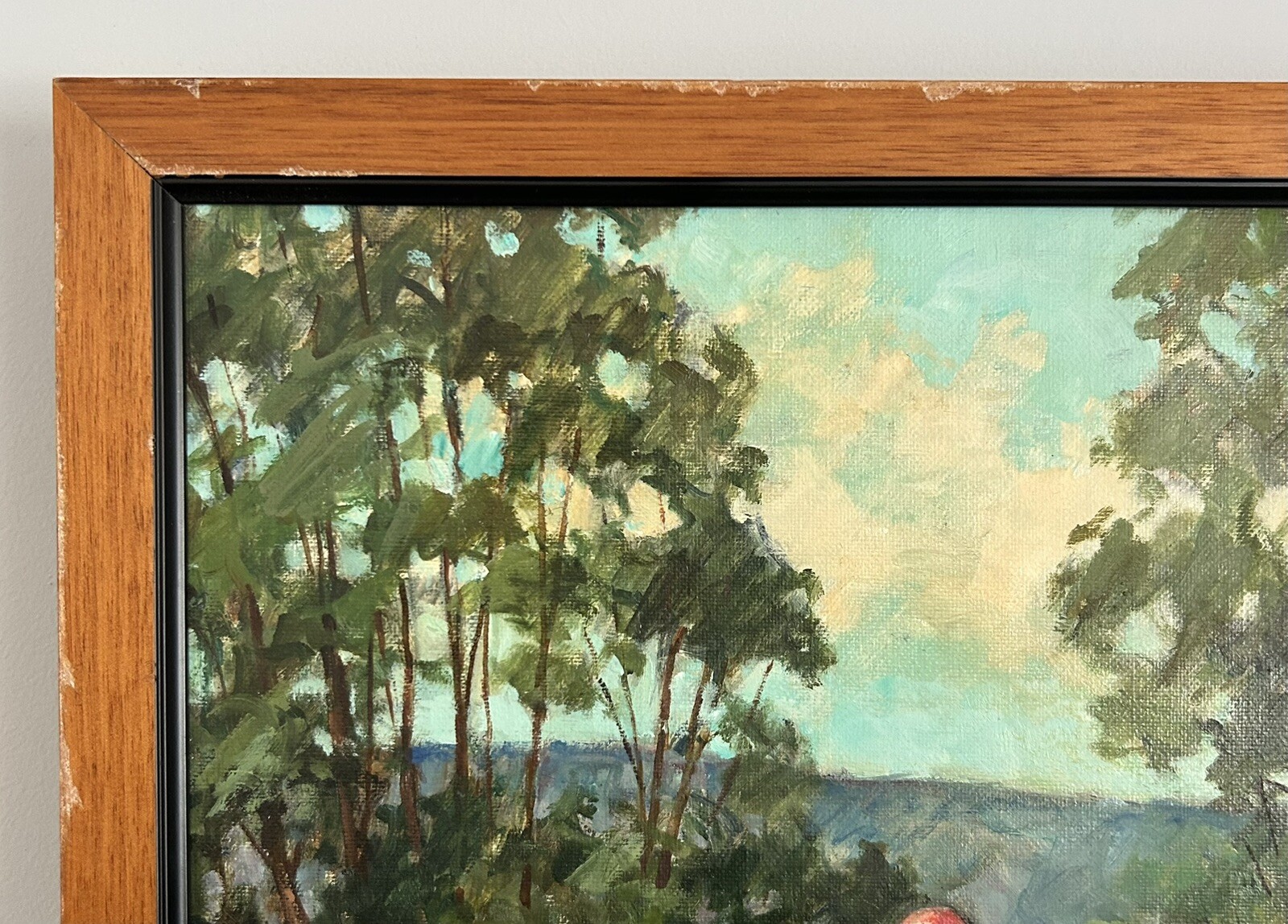Mary Ellen Silkotch NJ Original Oil Canvas “Church Fair” Realism Painting 1981