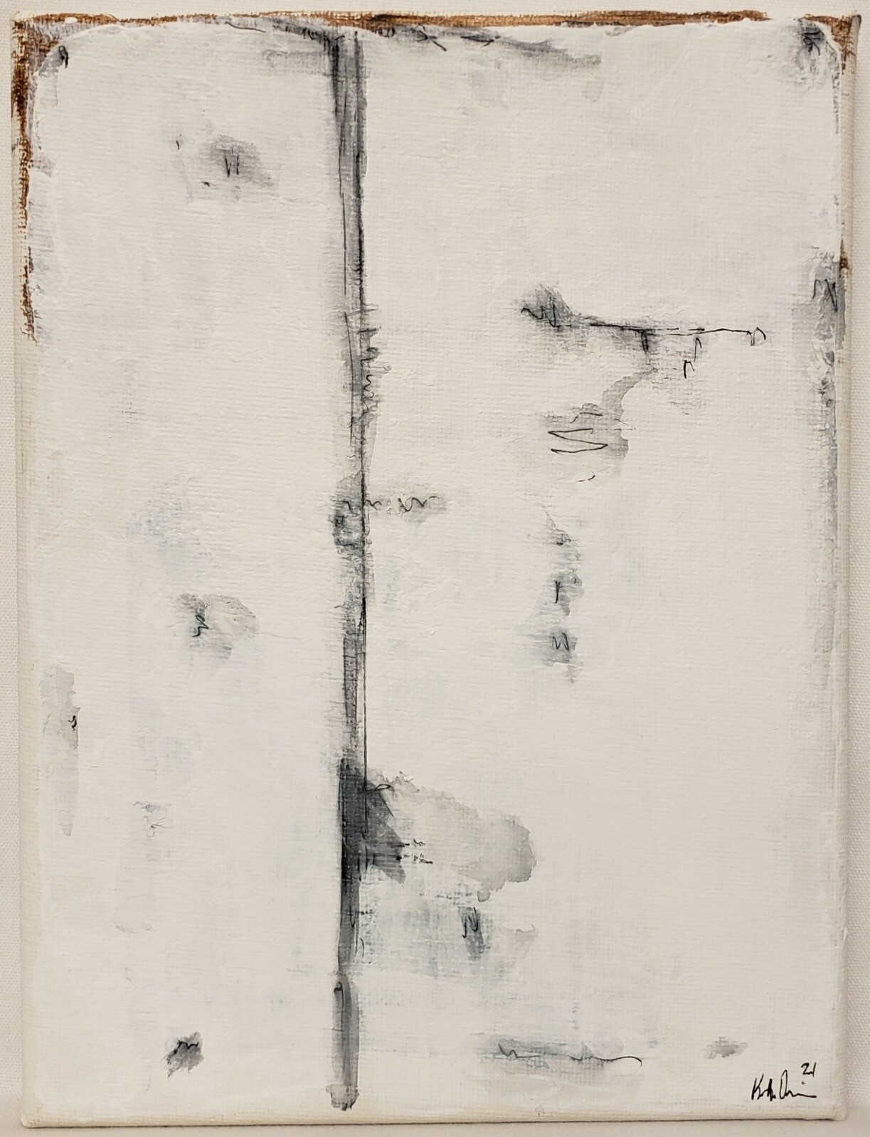 No.975 Original Abstract Modern Minimal Urban Industrial Painting By K.A.Davis