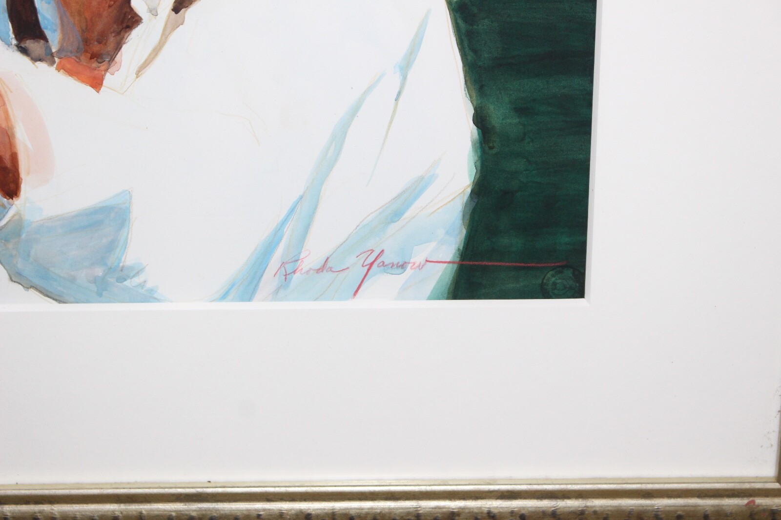 Rhoda Yanow «The Handler» Pastel Painting – Signed/Framed