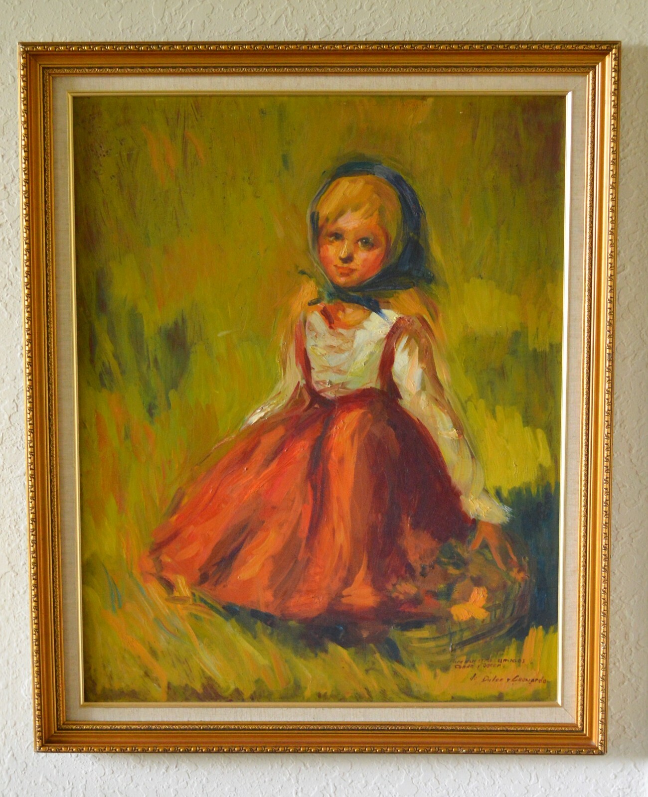DULCE BEATRIZ 1931-2021 LARGE OIL PAINTING WOOD PANEL SIGNED MASTER CUBAN ARTIST