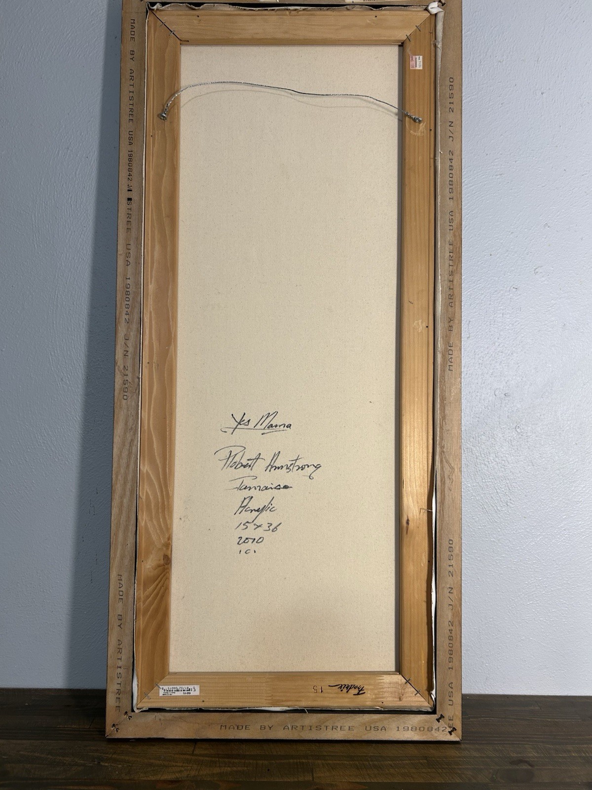 “yes Mama “ Original Painting By Robert Armstrong 15×36 Framed