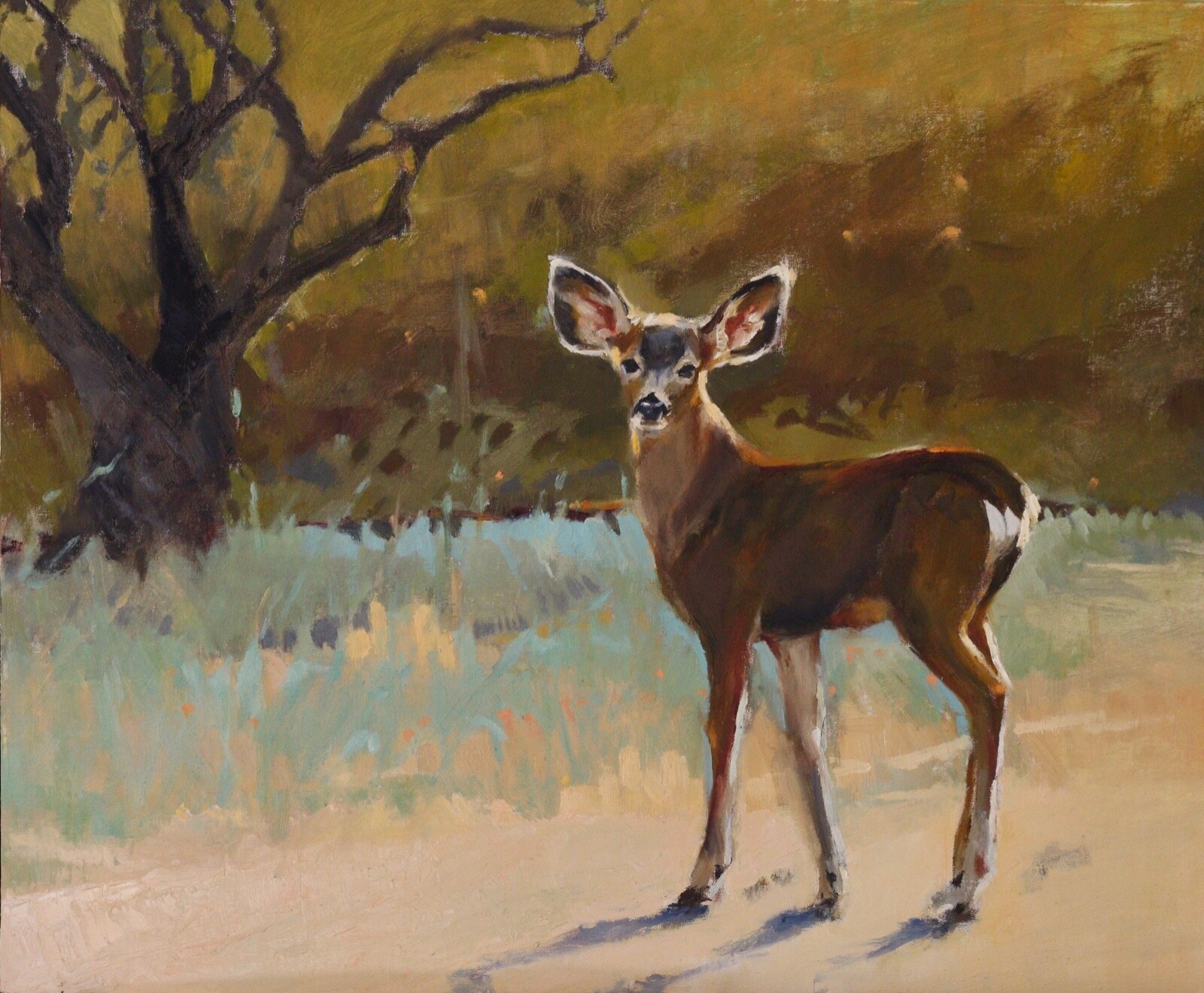 Deer Original Oil Painting , Julian, Wildlife, signed by artist Marla Epstein