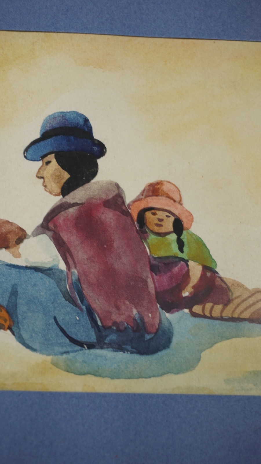 A Peruvian watercolor painting – framed and signed by artist