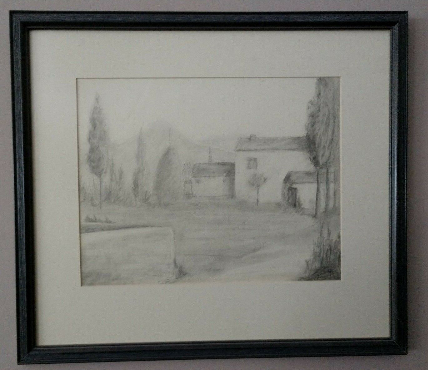2 Works -Tuscany – Dino Migliorini Oil on Hardboard / Pencil on Paper – Unsigned
