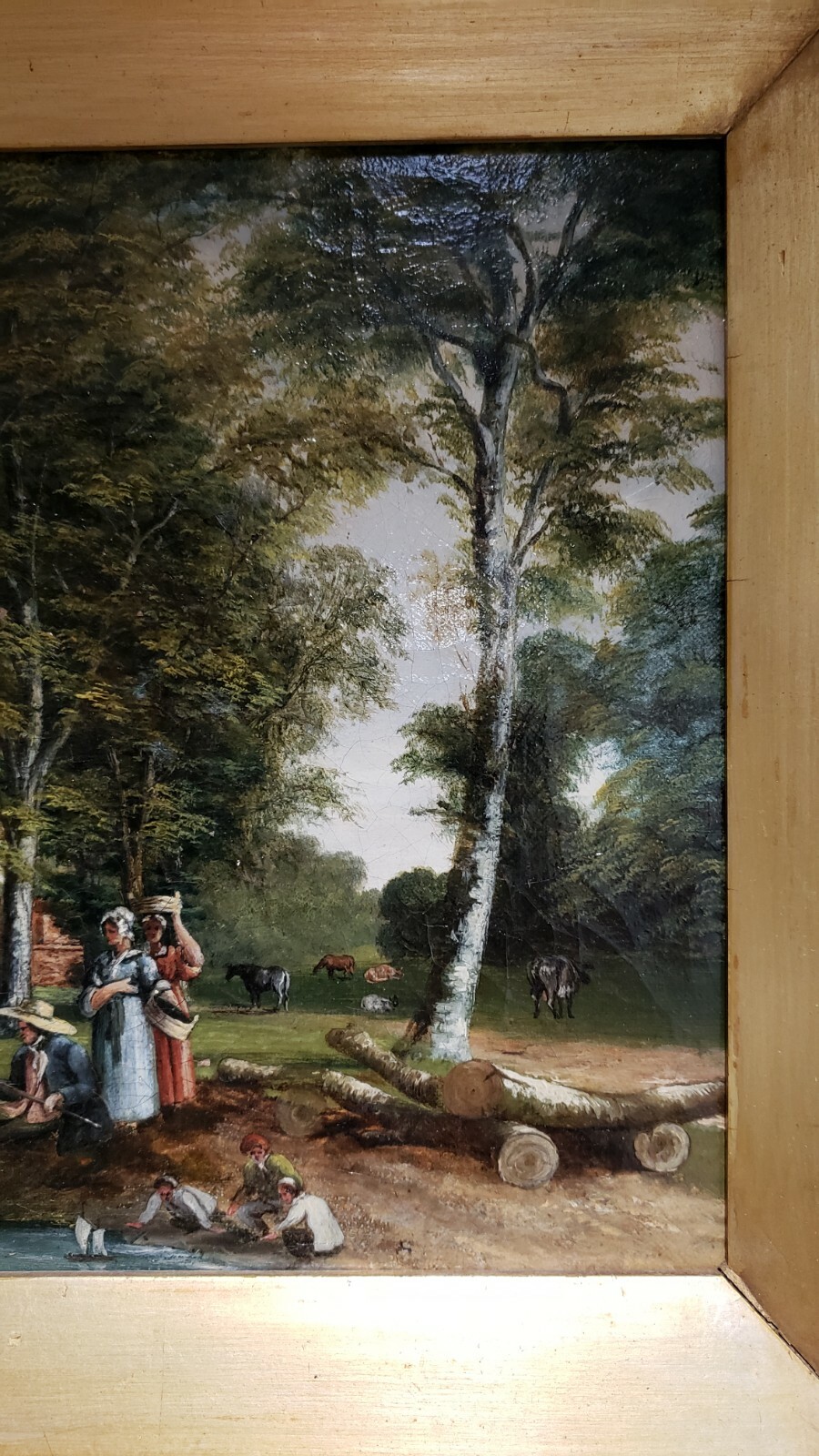 19th century Continental School Oil on Canvas Painting