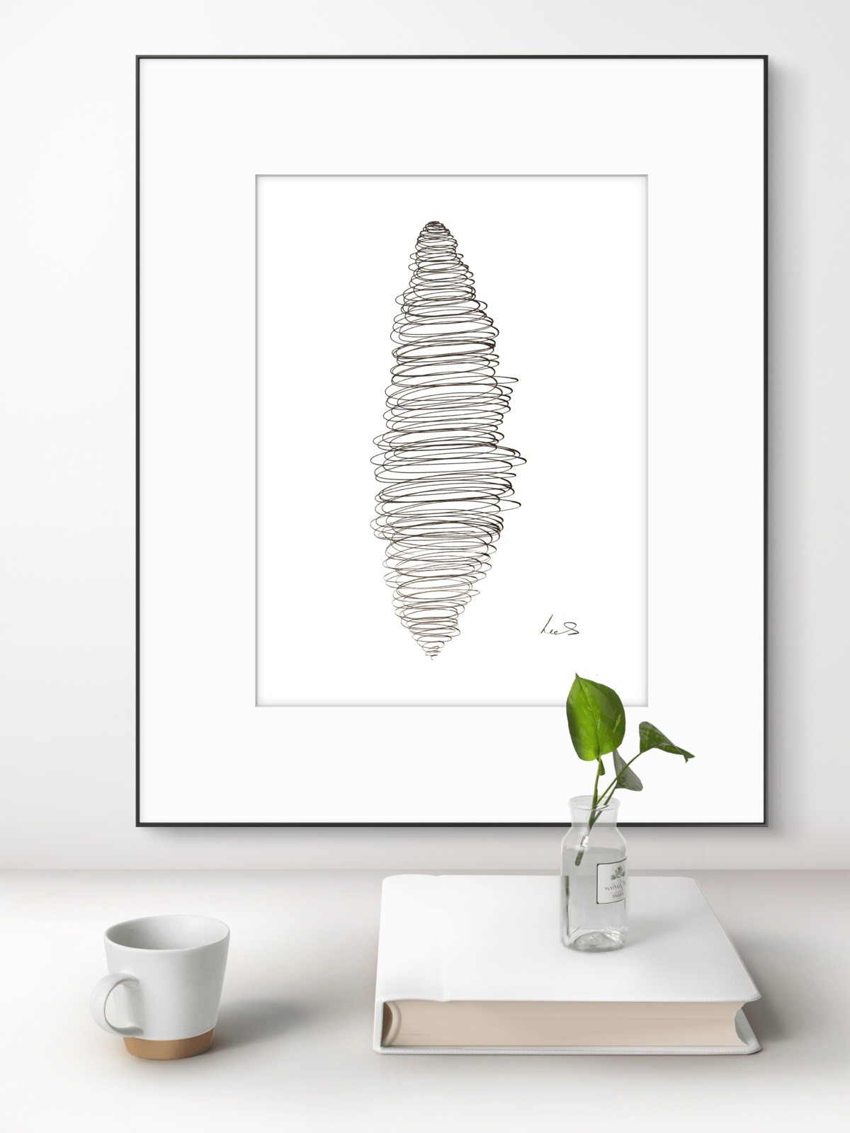 SAMATOWIC Original Abstract 9×12 Paper Ink Signed Living Room Wall Decor 24