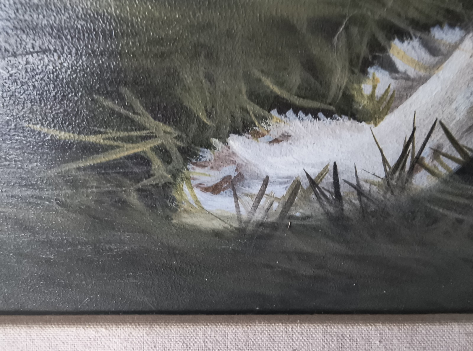 RON KLEIBER RESTING TIME Signed Acrylic Oil Painting, Hunting Dogs & Pheasants
