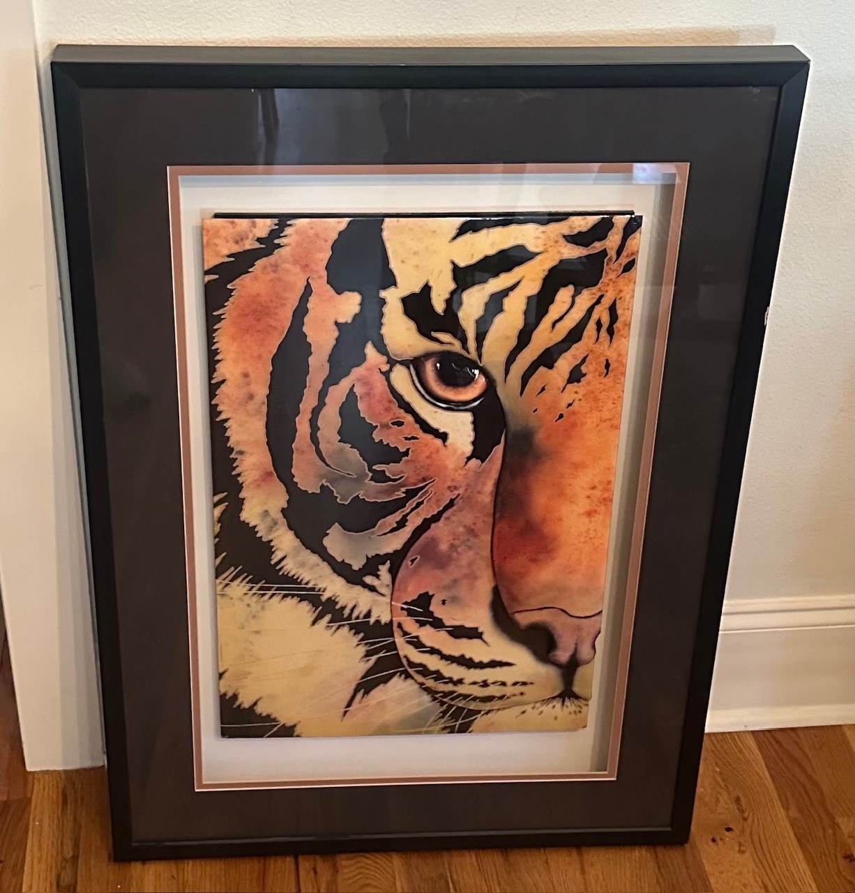 RICH CRAWFORD Framed Signed 3D Metal TIGER Art Piece Painting 1998 LSU Auburn