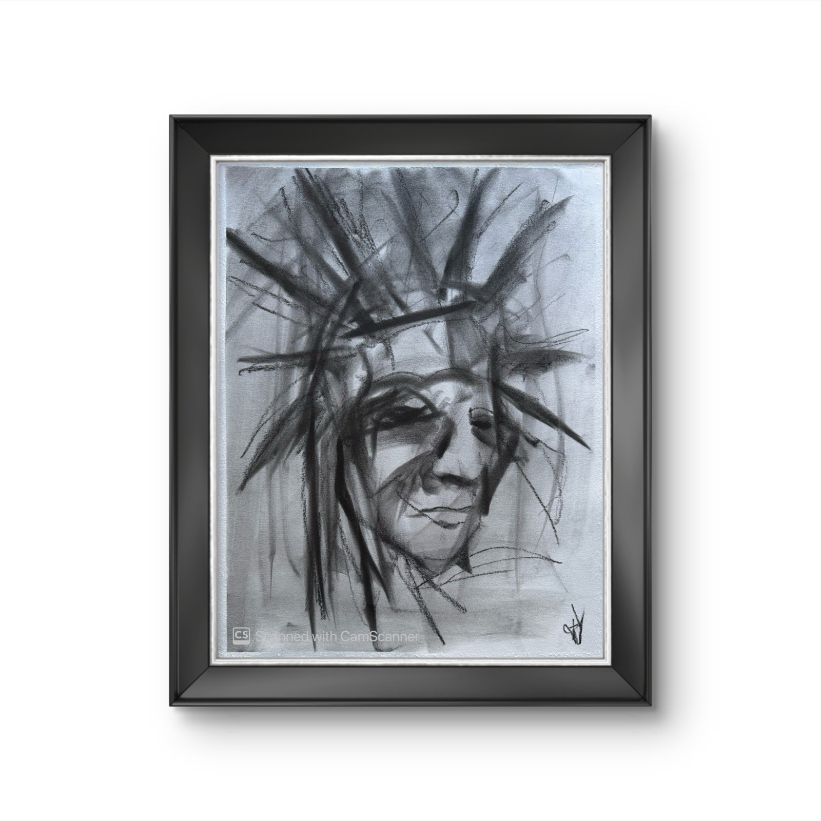 Native American Hat Portrait 11×14 Pastel on Paper Western Art