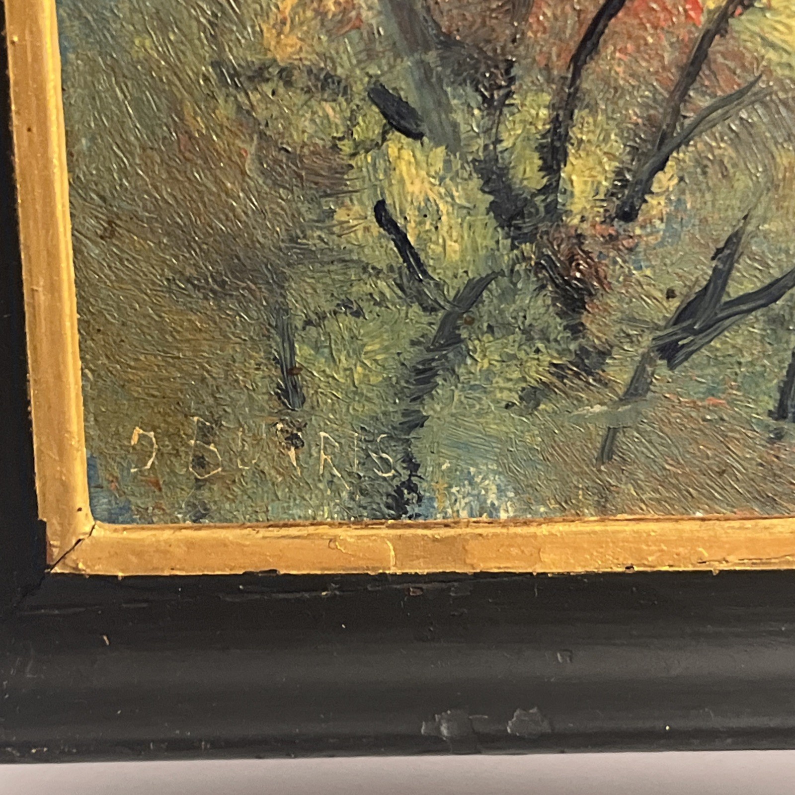 Vintage MCM Impressionist Oil Painting “Peace Like A River” Signed D Burris